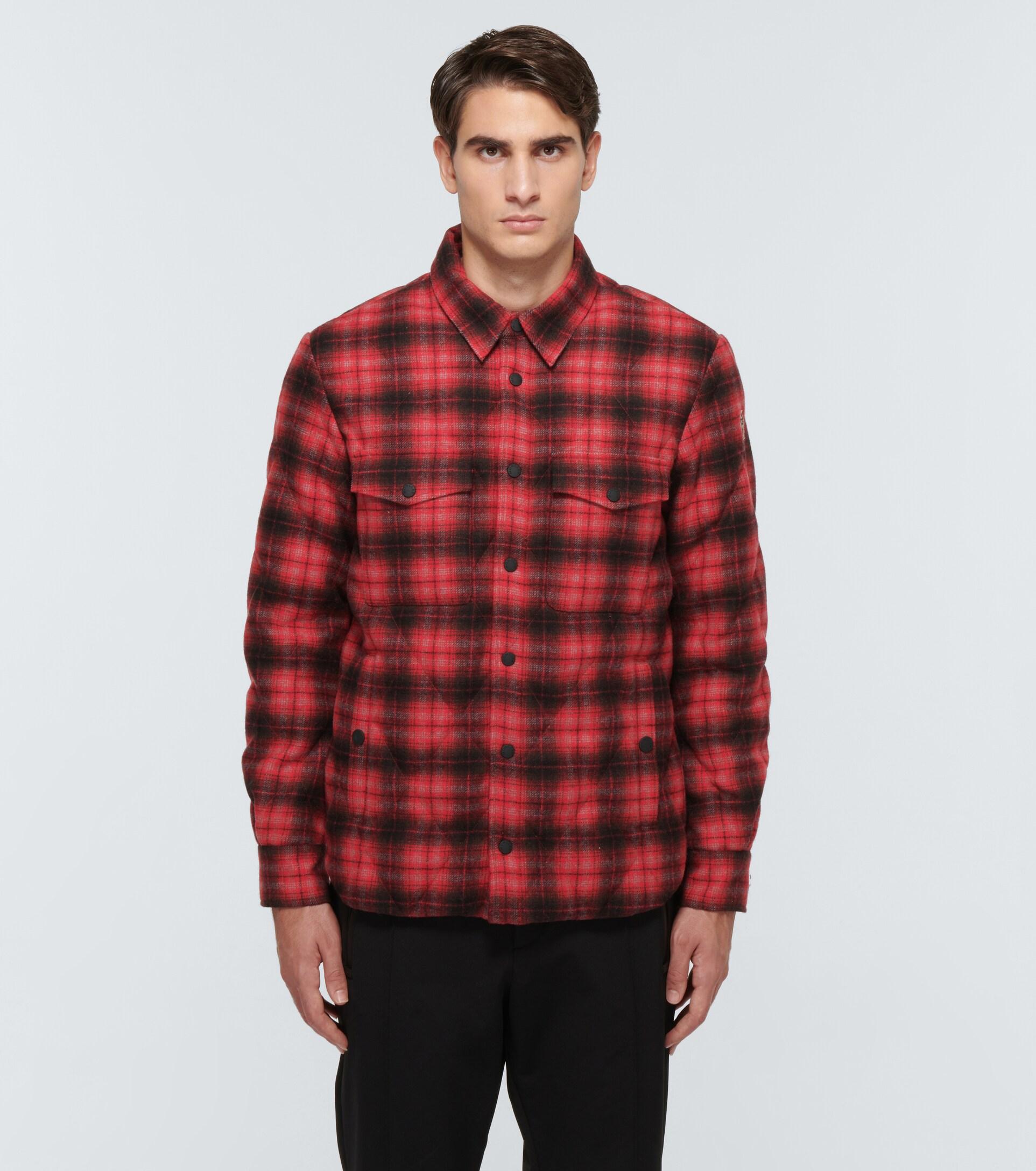 3 MONCLER GRENOBLE Briere Checked Jacket in Red for Men | Lyst