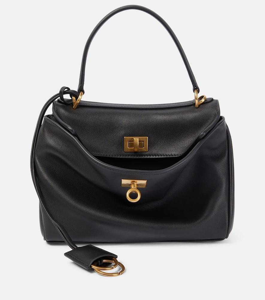Balenciaga Rodeo Mini Leather Tote Bag in Black | Lyst