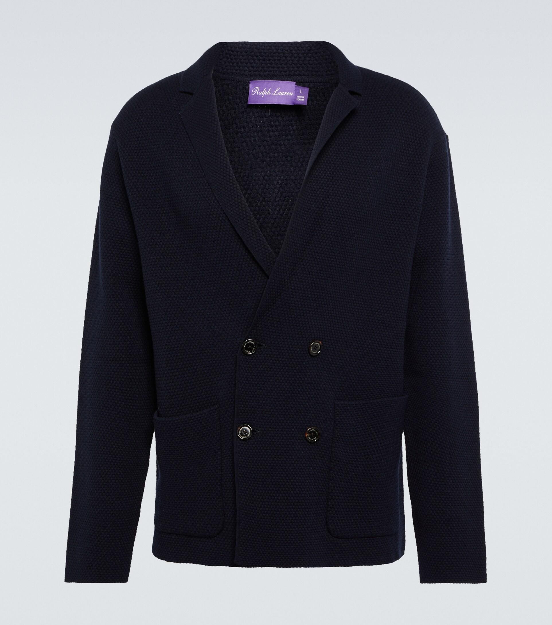 Ralph Lauren Purple Label Doublebreasted Cardigan in Blue for Men Lyst
