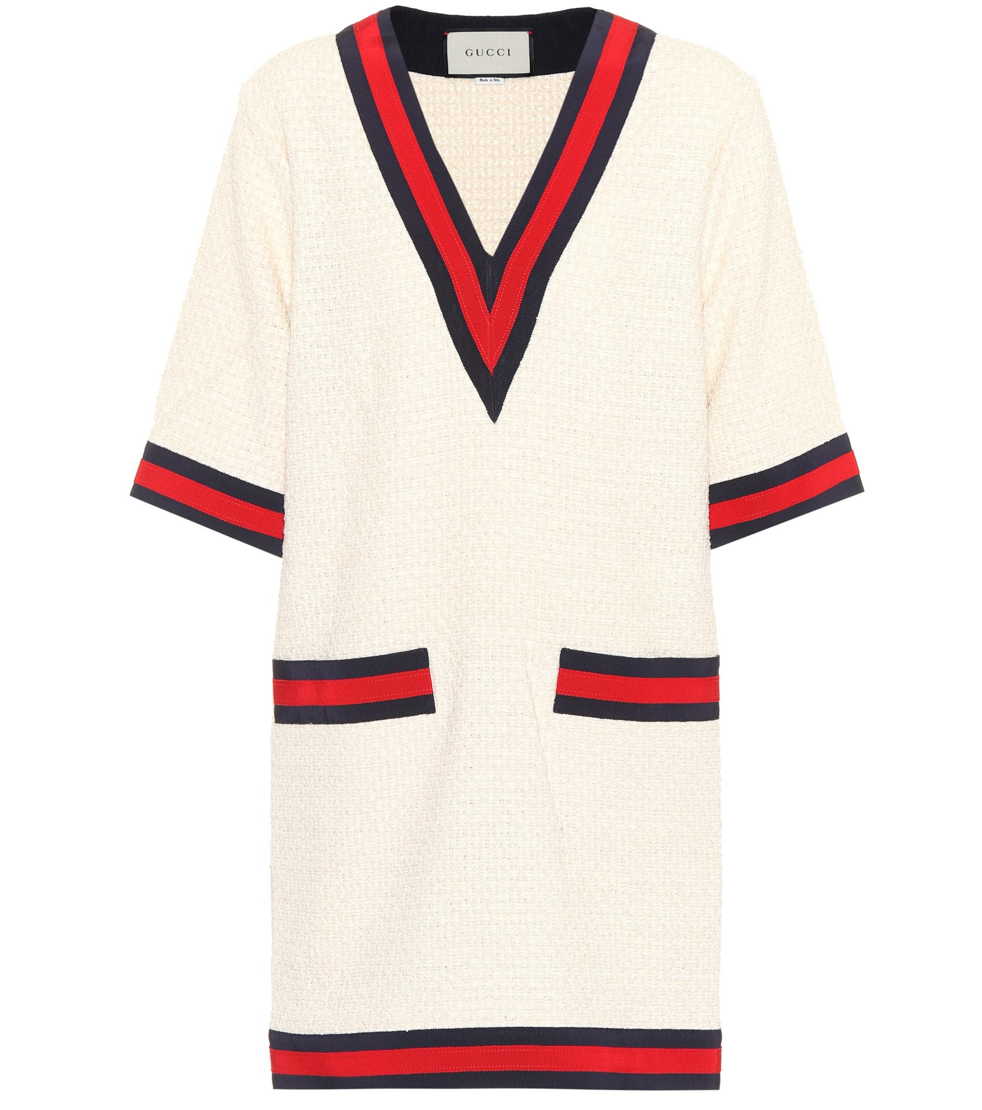 Gucci Cottonblend Sweater Dress in White Lyst