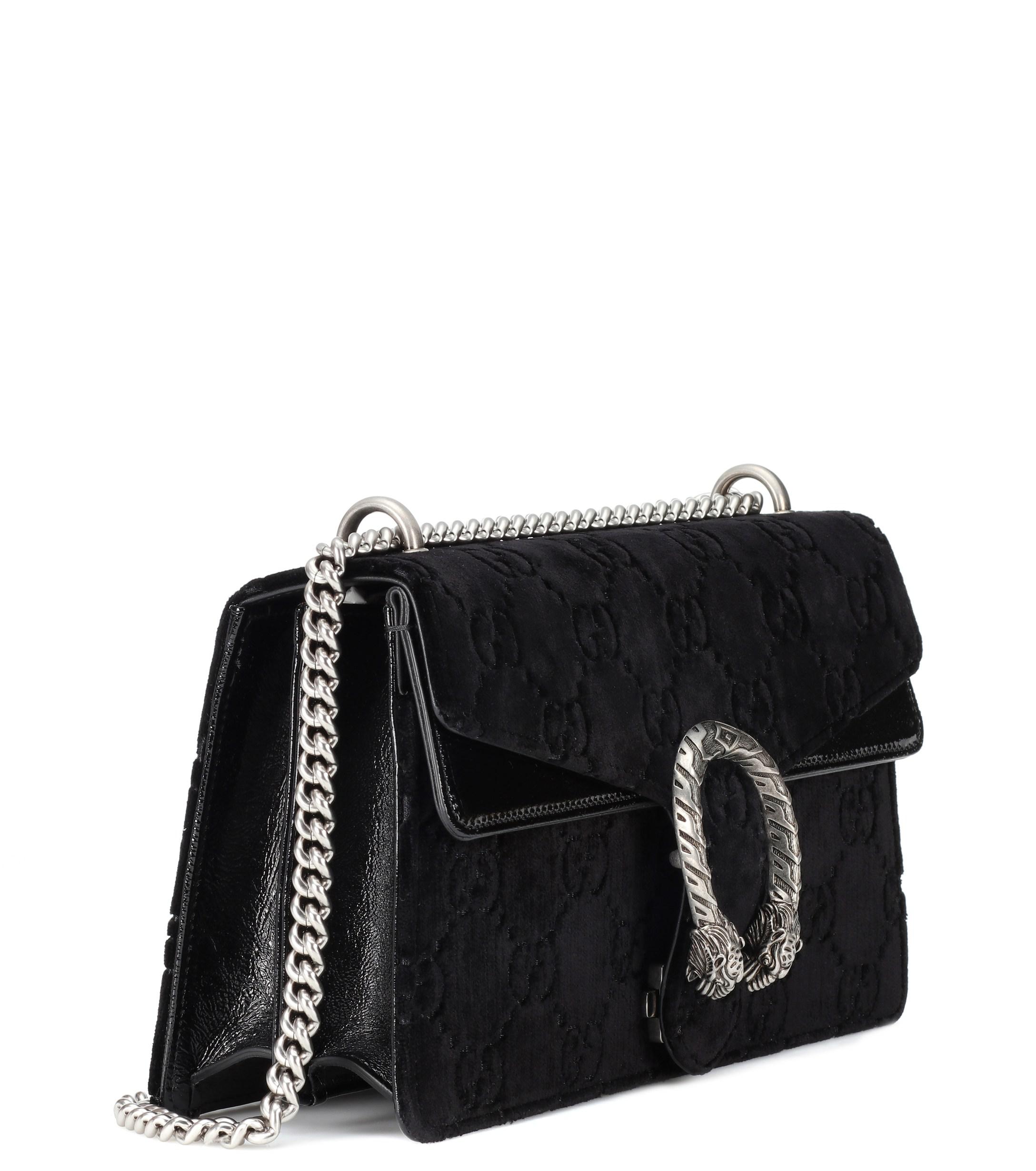 Gucci Dionysus GG Small Velvet Shoulder Bag in Nero/Nero (Black) - Lyst