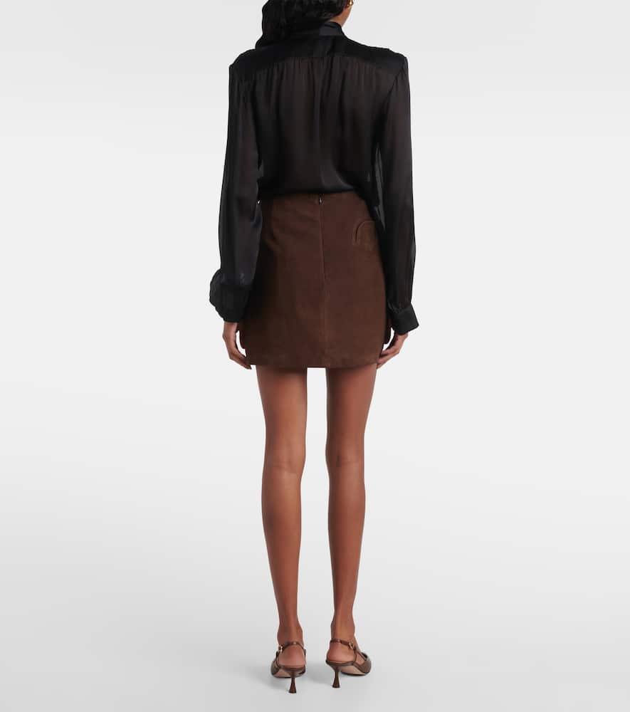 スカート BLAZE MILANO Brown crepe Novalis skirt (SKMSK01NO 0022) Konik Skirt NOVALIS NOUGAT - Blazé Milano