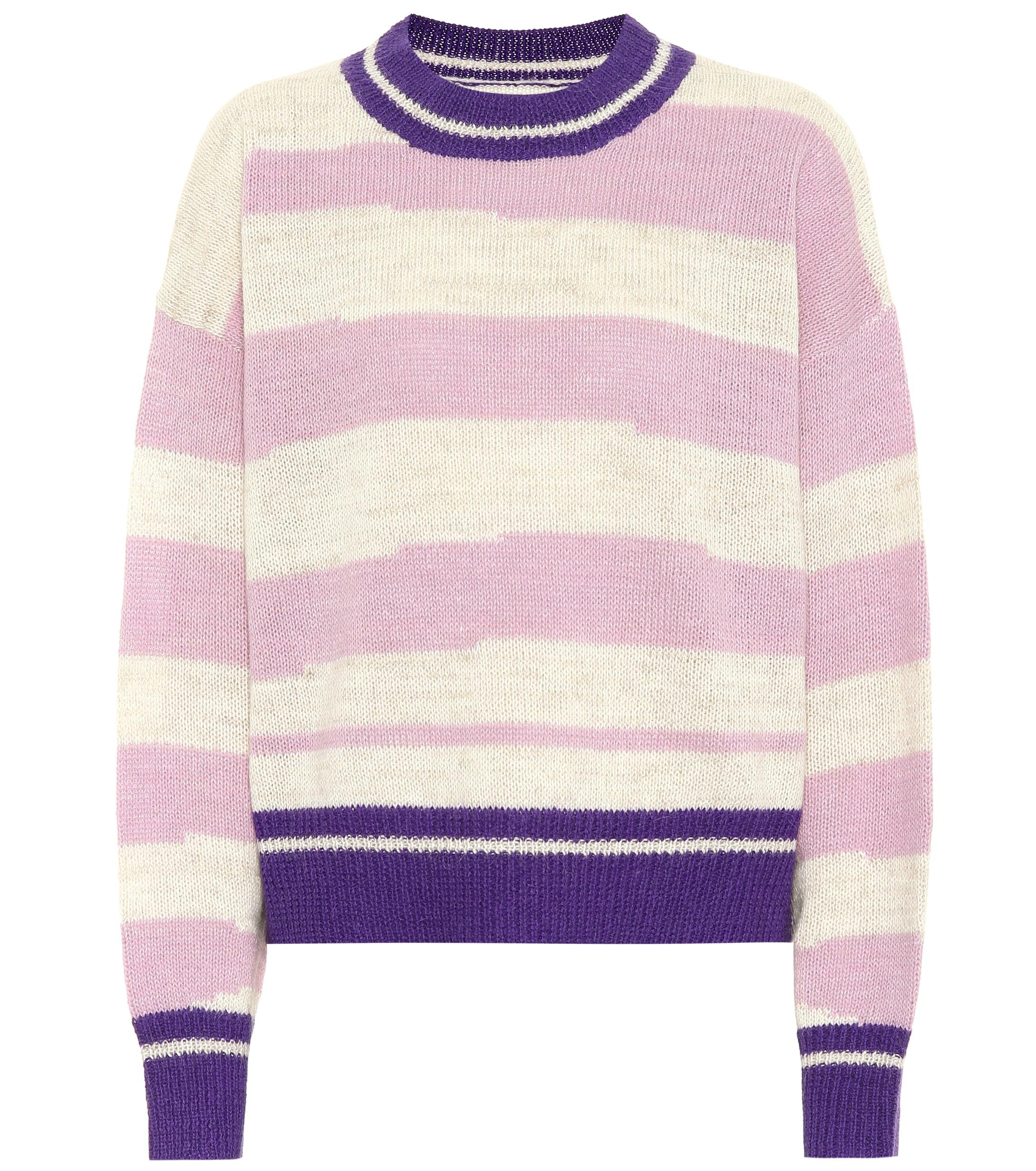 Bliv ved mavepine diskriminerende Étoile Isabel Marant Glowy Striped Alpaca-blend Sweater in Purple - Lyst