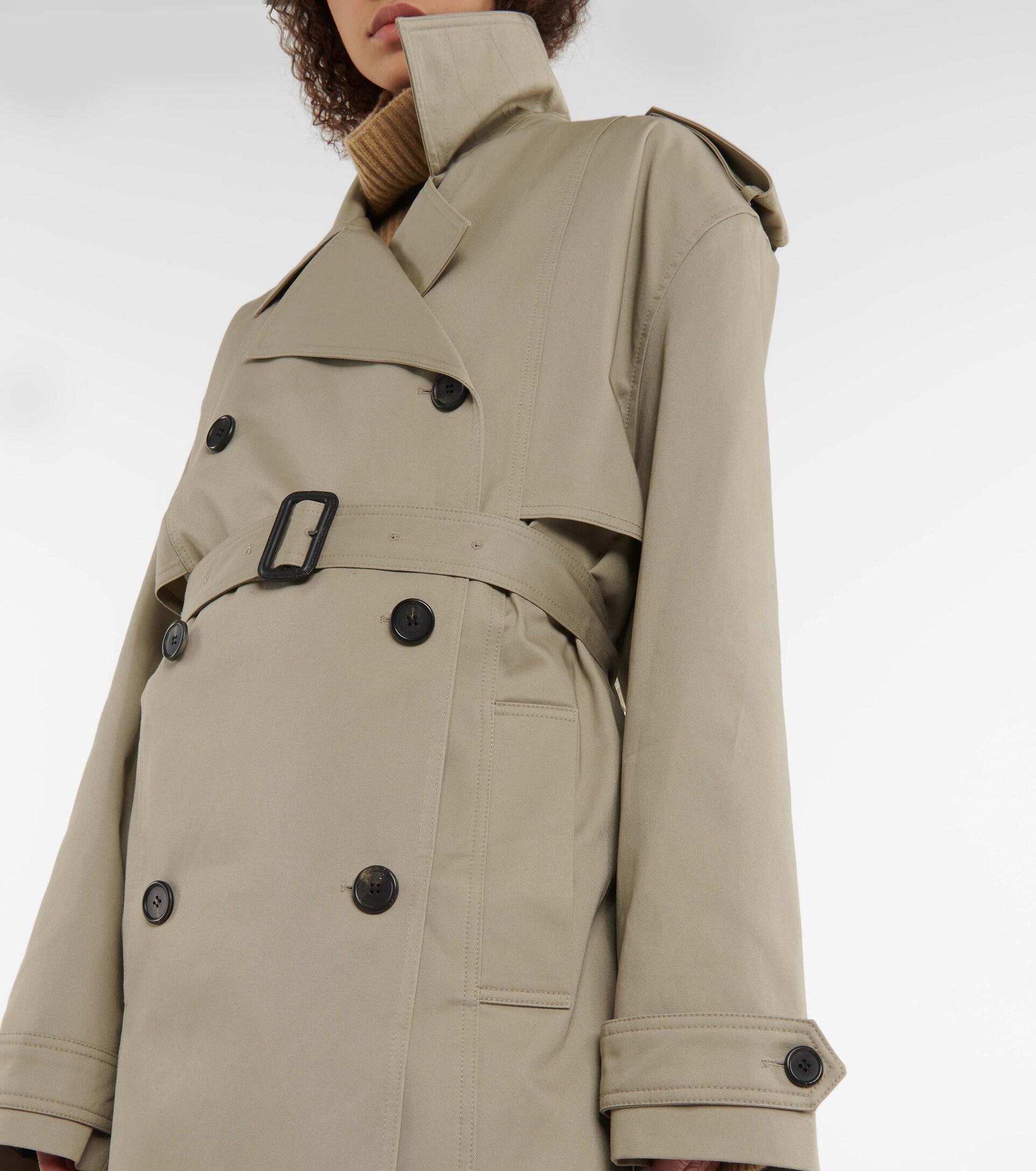 Frankie Shop Eugene Cotton Twill Trench Coat in Natural | Lyst