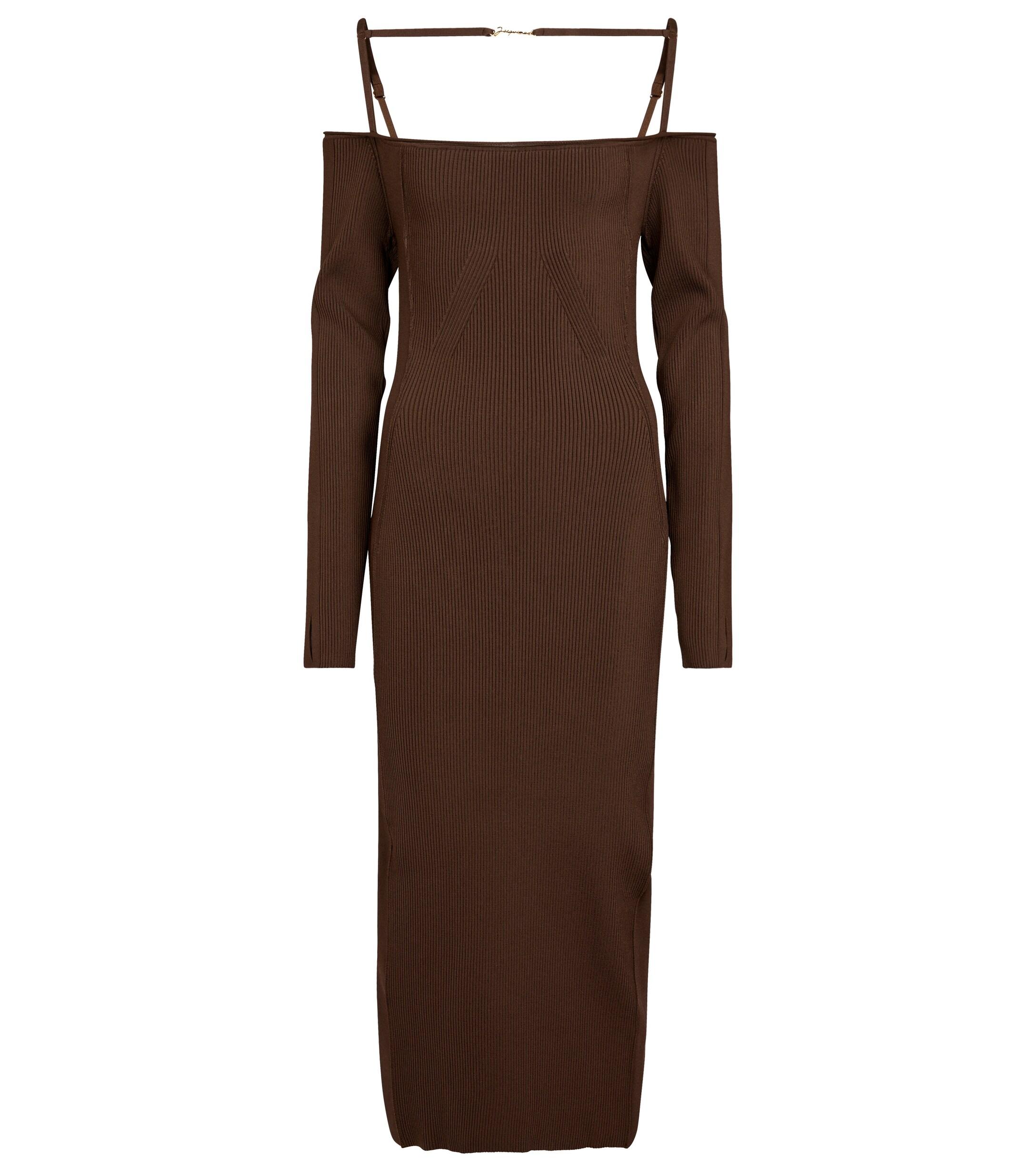 La Robe Sierra Ribbed-knit Midi Dress 