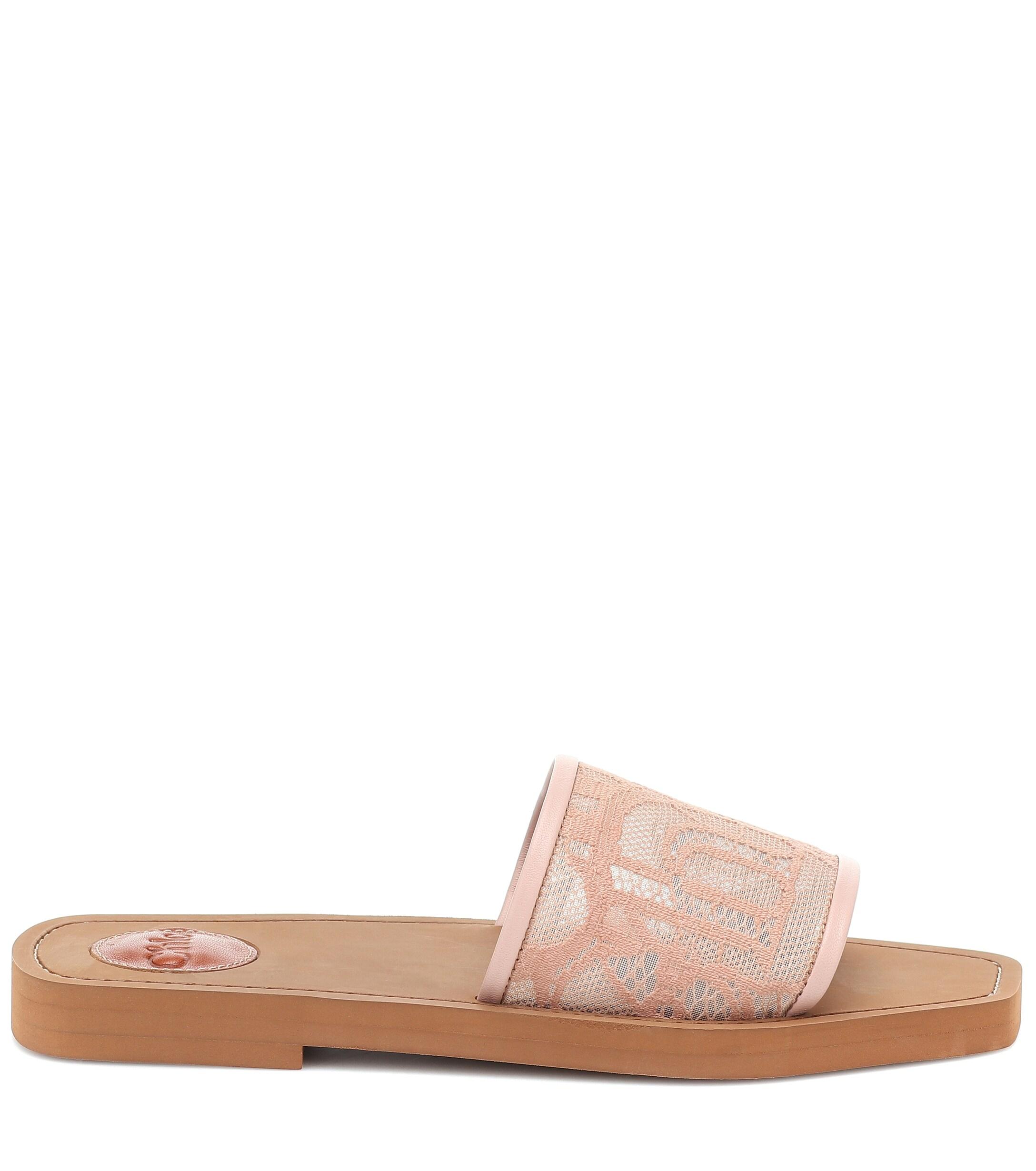 chloe sliders pink