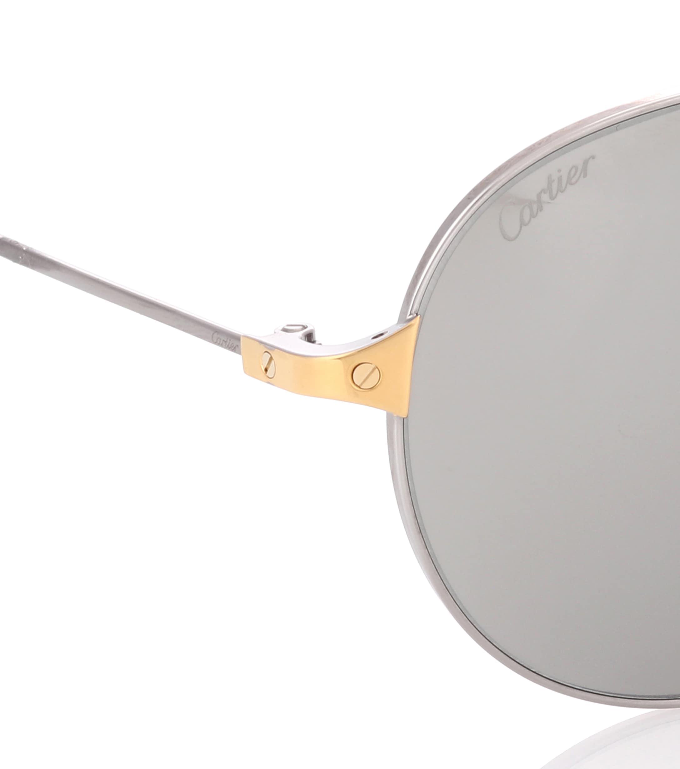 Cartier Synthetic Santos De Cartier Aviator Sunglasses in ...