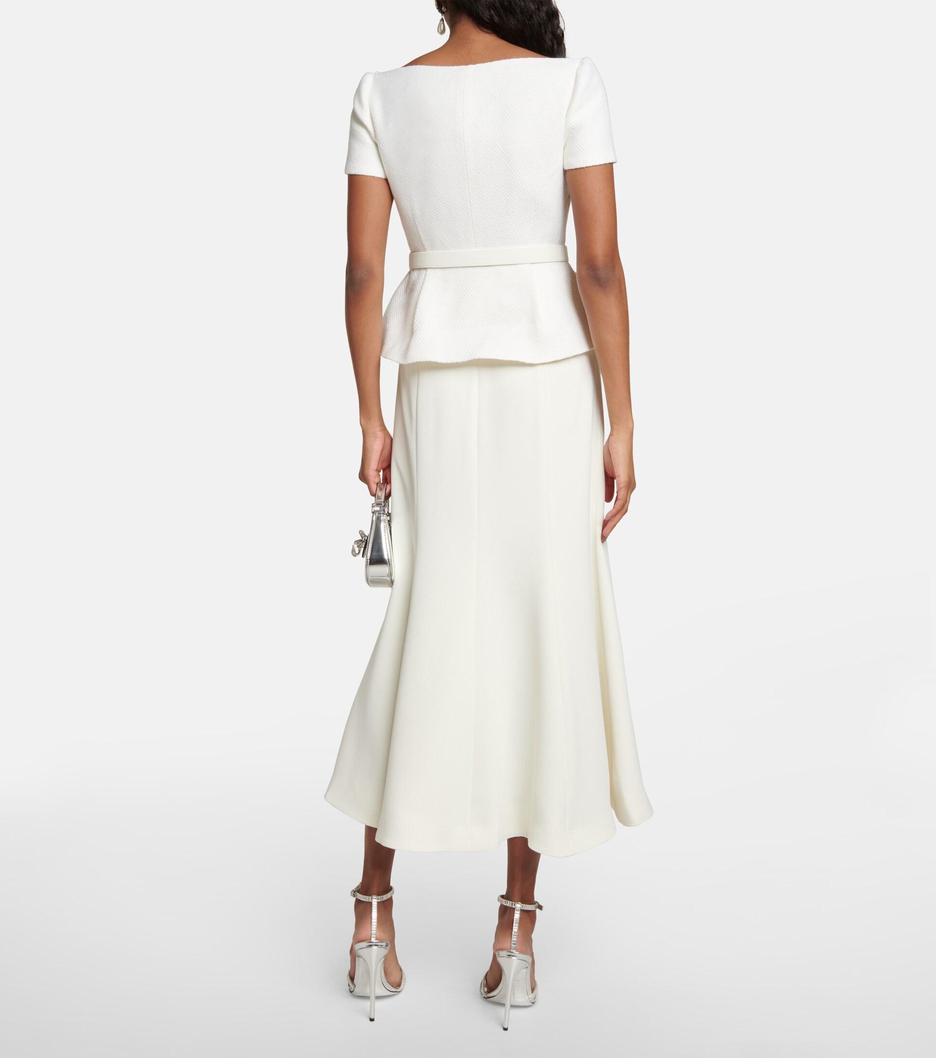 formal white dress midi Keely Cotton Sleeveless Midi Dress / White | MESHKI