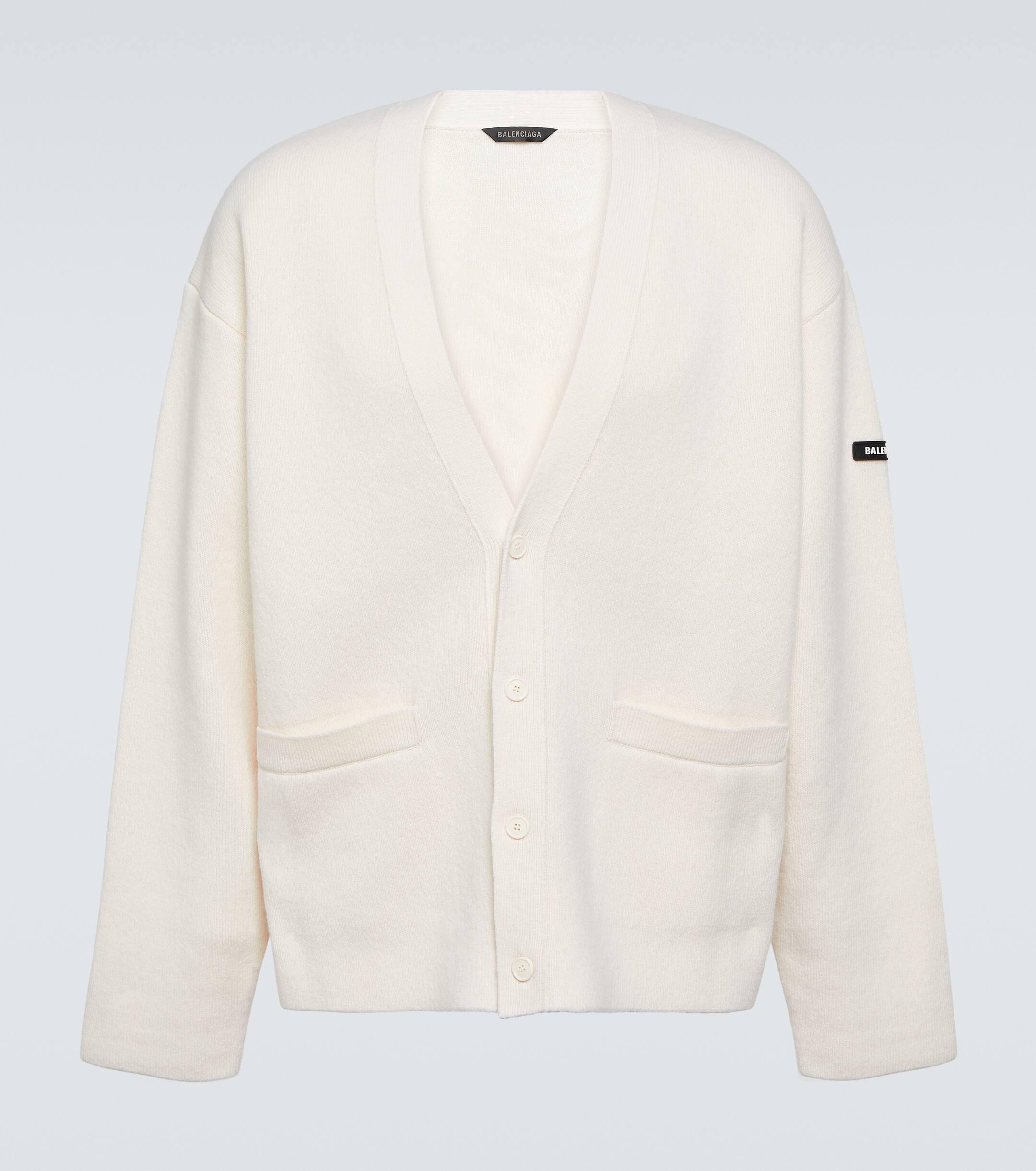 Balenciaga Women's Neck Cardigan White