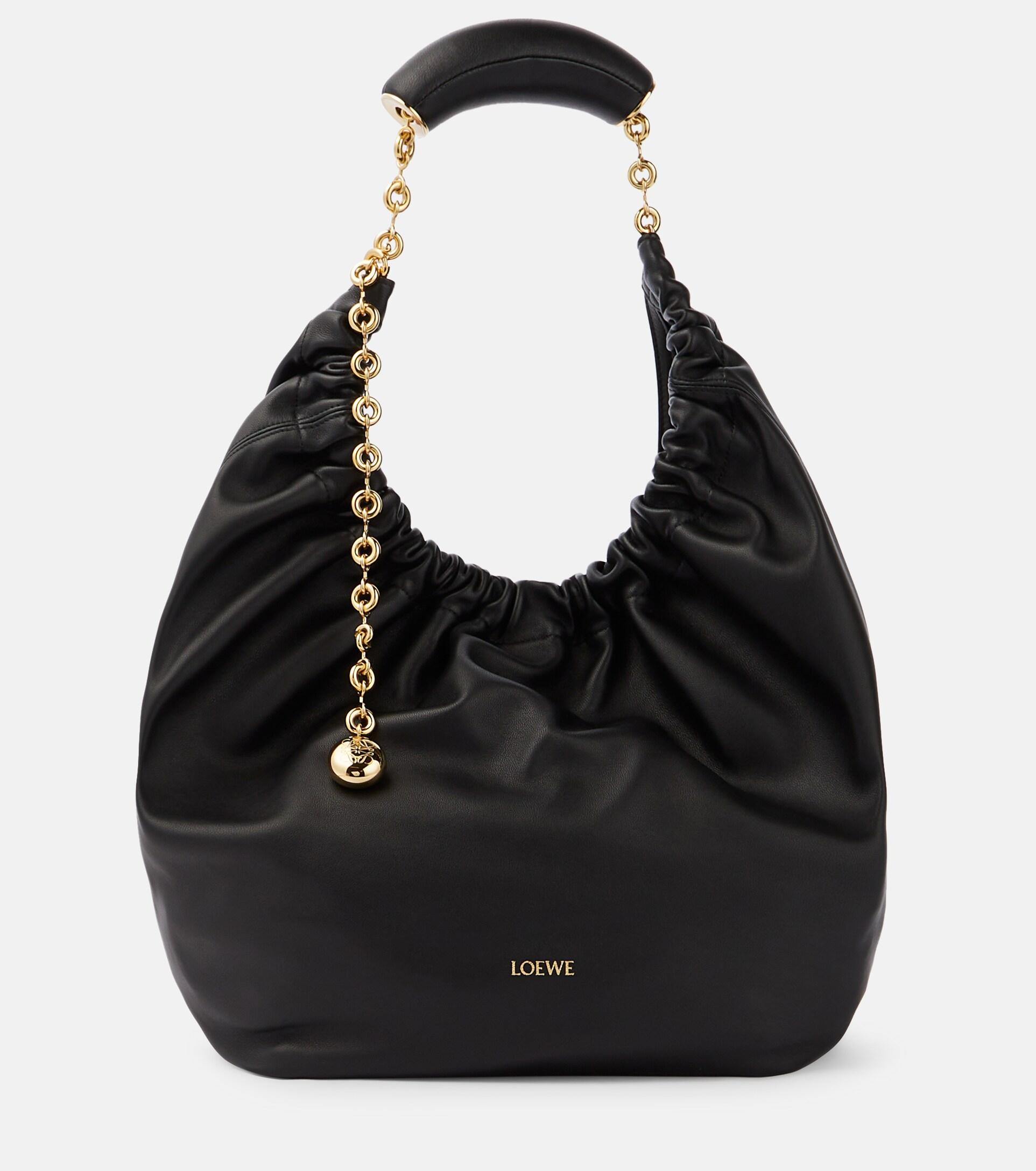 Loewe Squeeze Medium Leather Shoulder Bag in Black Lyst