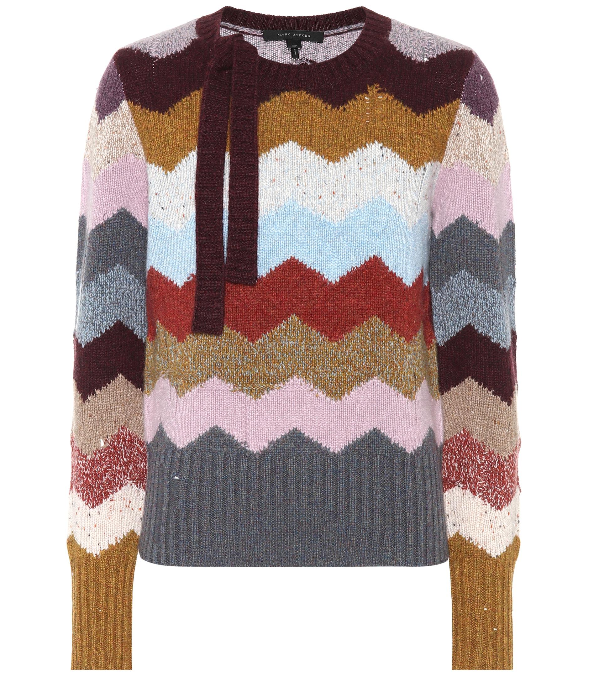 Marc Jacobs Cashmere Chevron Sweater | Lyst