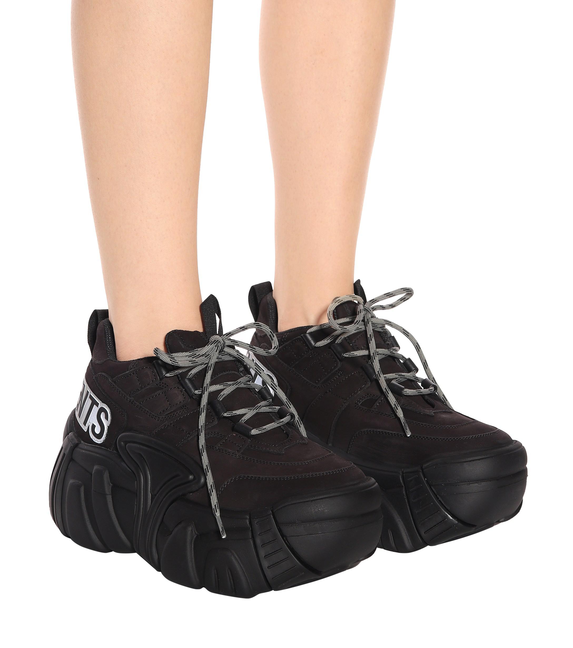 Vetements X Swear Nubuck Platform Sneakers in Black | Lyst
