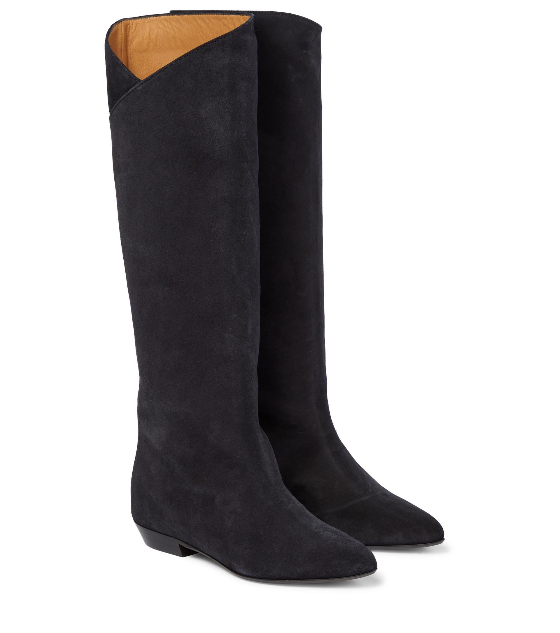 Isabel Marant Shany Suede Boots in Blue Lyst