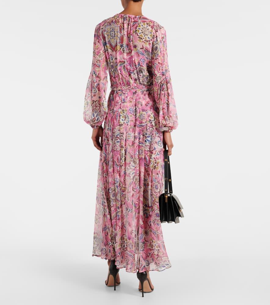 【Veronica Beard】 Dovimaフローラルシルクミディドレス Dovima floral silk midi dress in multicoloured - Veronica