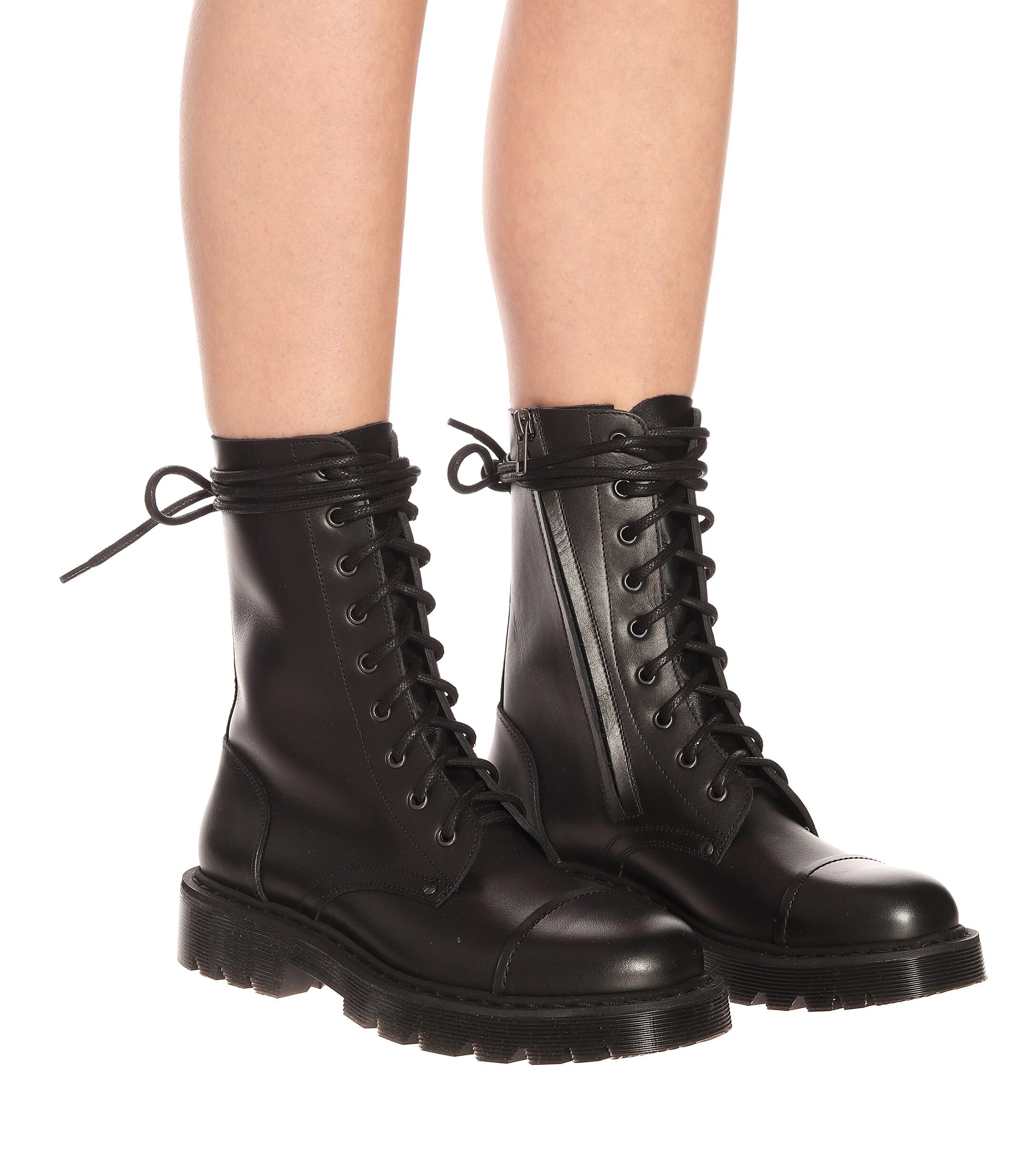 Vetements Leather Ankle Boots in Black - Lyst