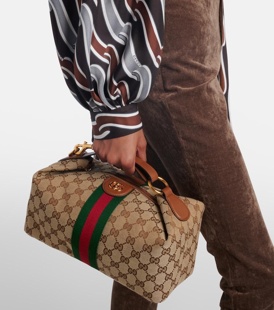 Gucci Vanity Gg Canvas Medium Top-Handle Bag in Brown | Lyst
