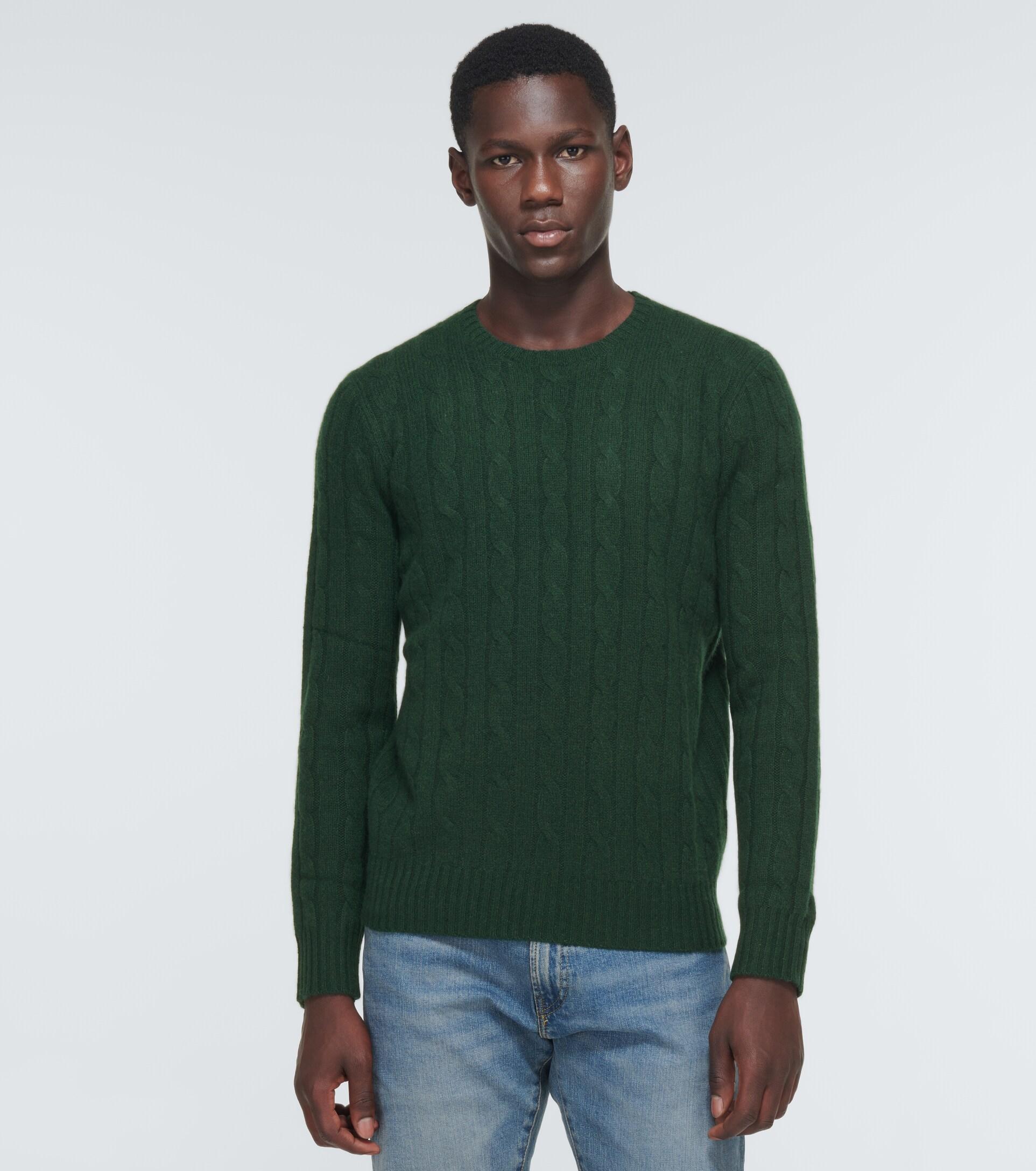 Polo Ralph Lauren Cable-knit Cashmere Sweater in Green for Men | Lyst