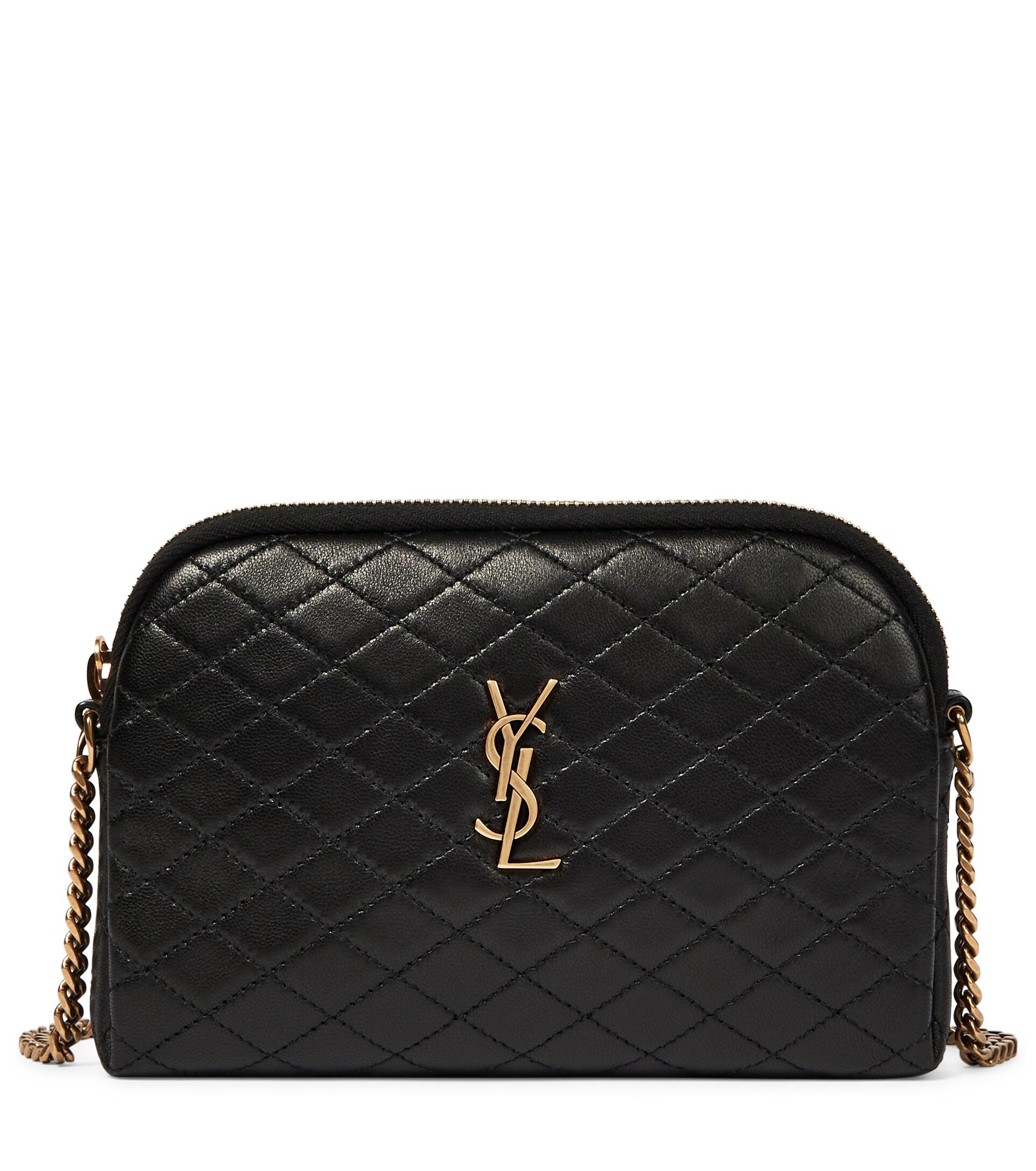 Saint Laurent Gaby Small Leather Clutch in Black | Lyst
