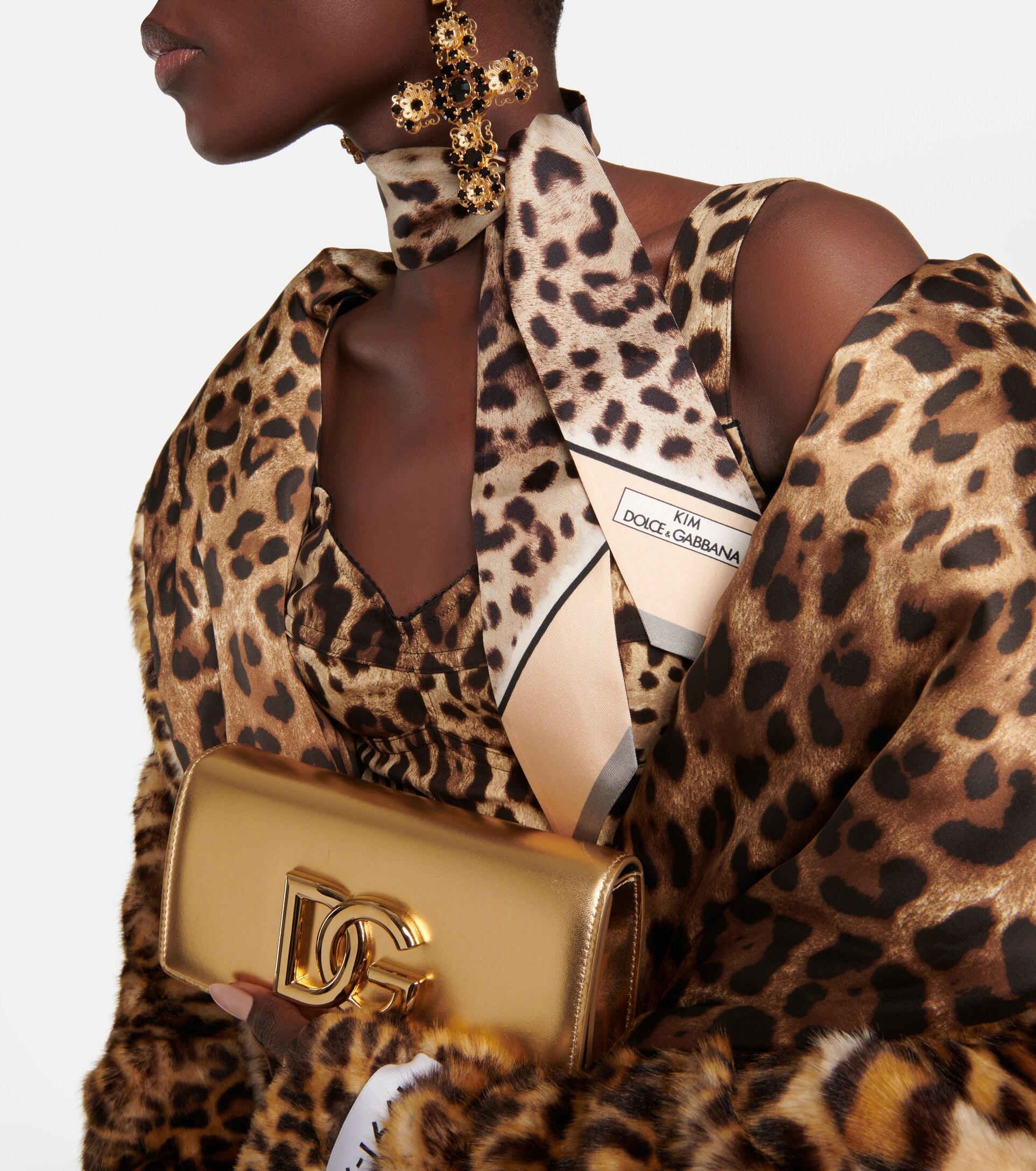 Dolce & Gabbana Leopard-print Silk Scarf in White | Lyst