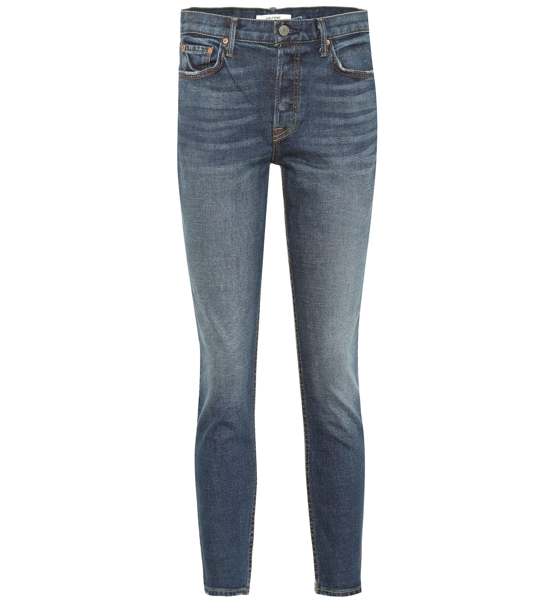 GRLFRND Yasmin Mid-rise Skinny Jeans in Blue - Lyst