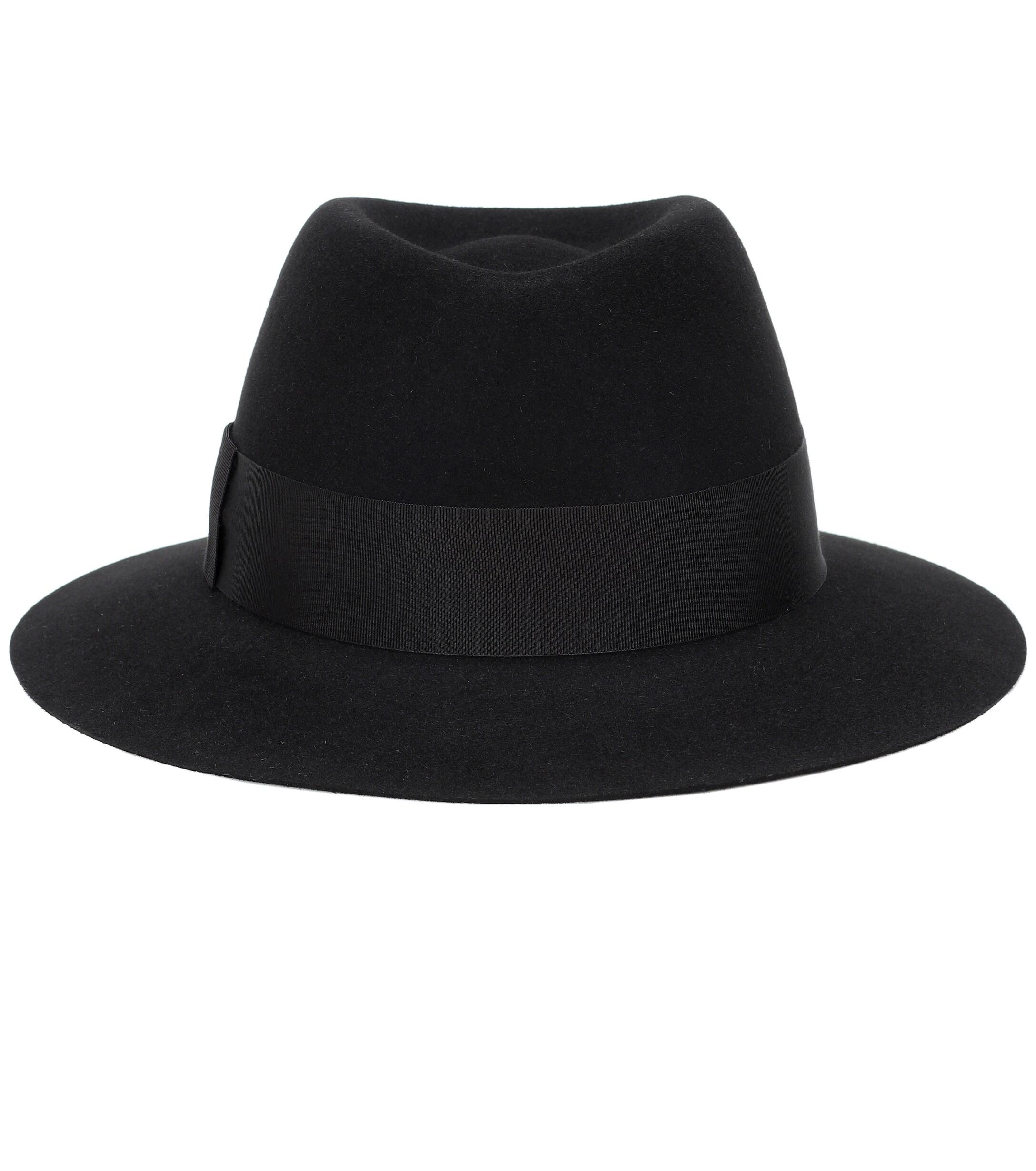 Saint Laurent Felt Hat in Black Lyst