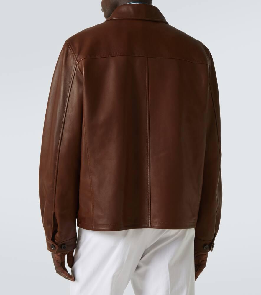 dunhill Leather Jacket in Brown for Men | Lyst UK