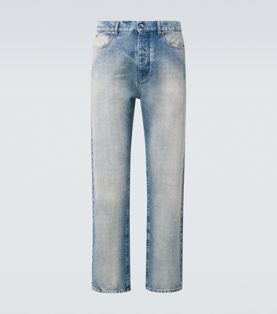 Amiri Ma Quad Cuff Straight Jeans in Blue for Men Lyst Australia