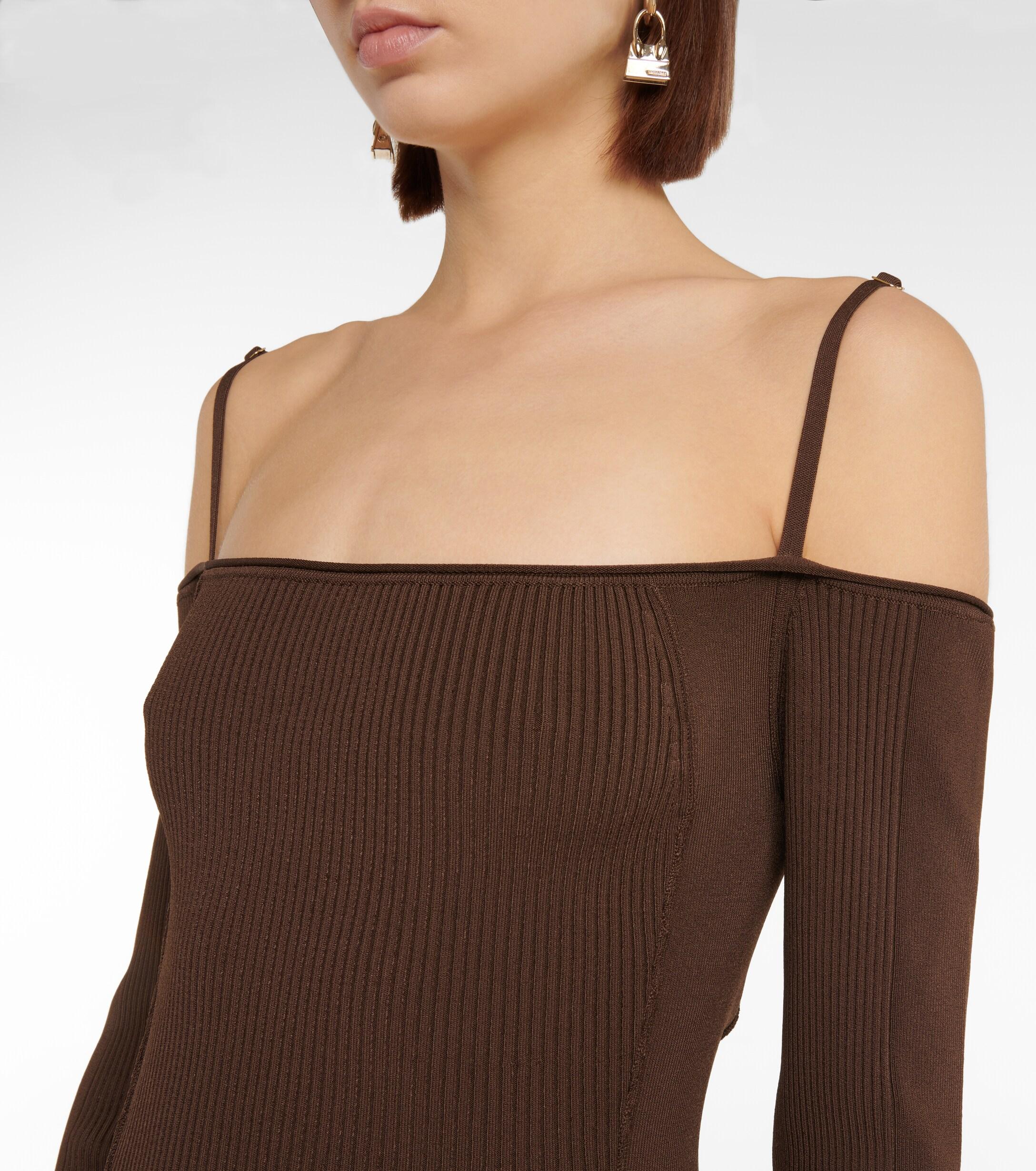 La Robe Sierra Ribbed-knit Midi Dress 