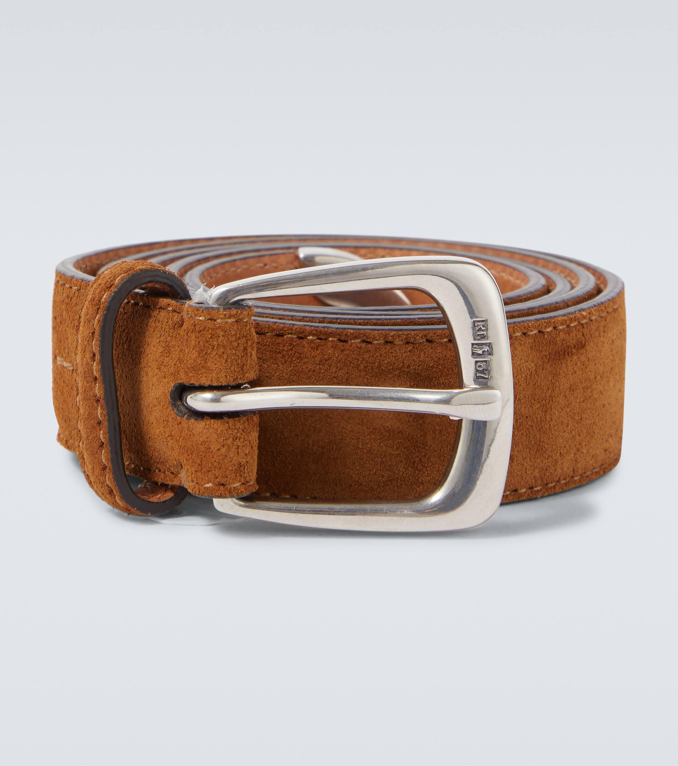 Ralph lauren suede belt sales