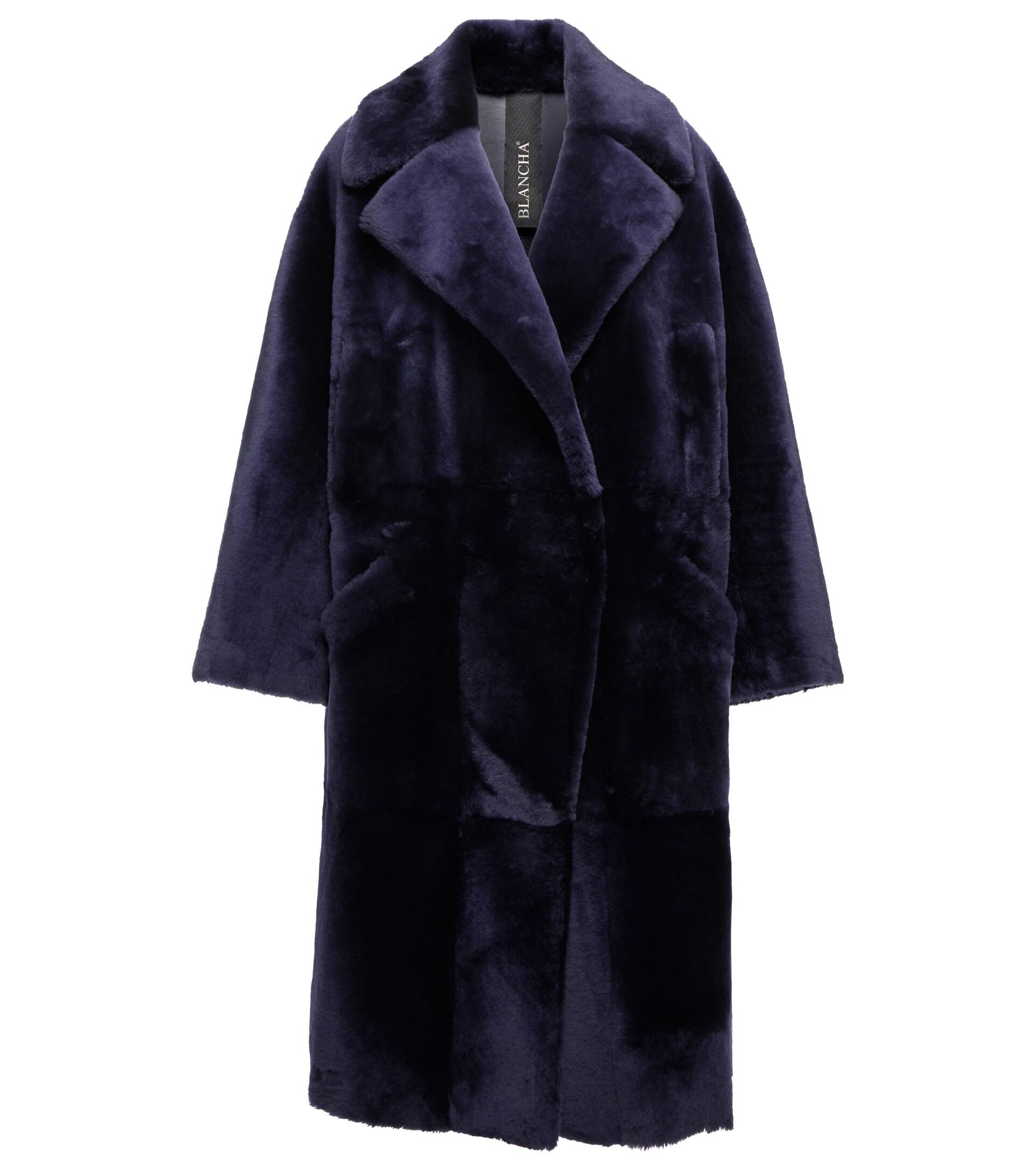 shearling cocoon coat