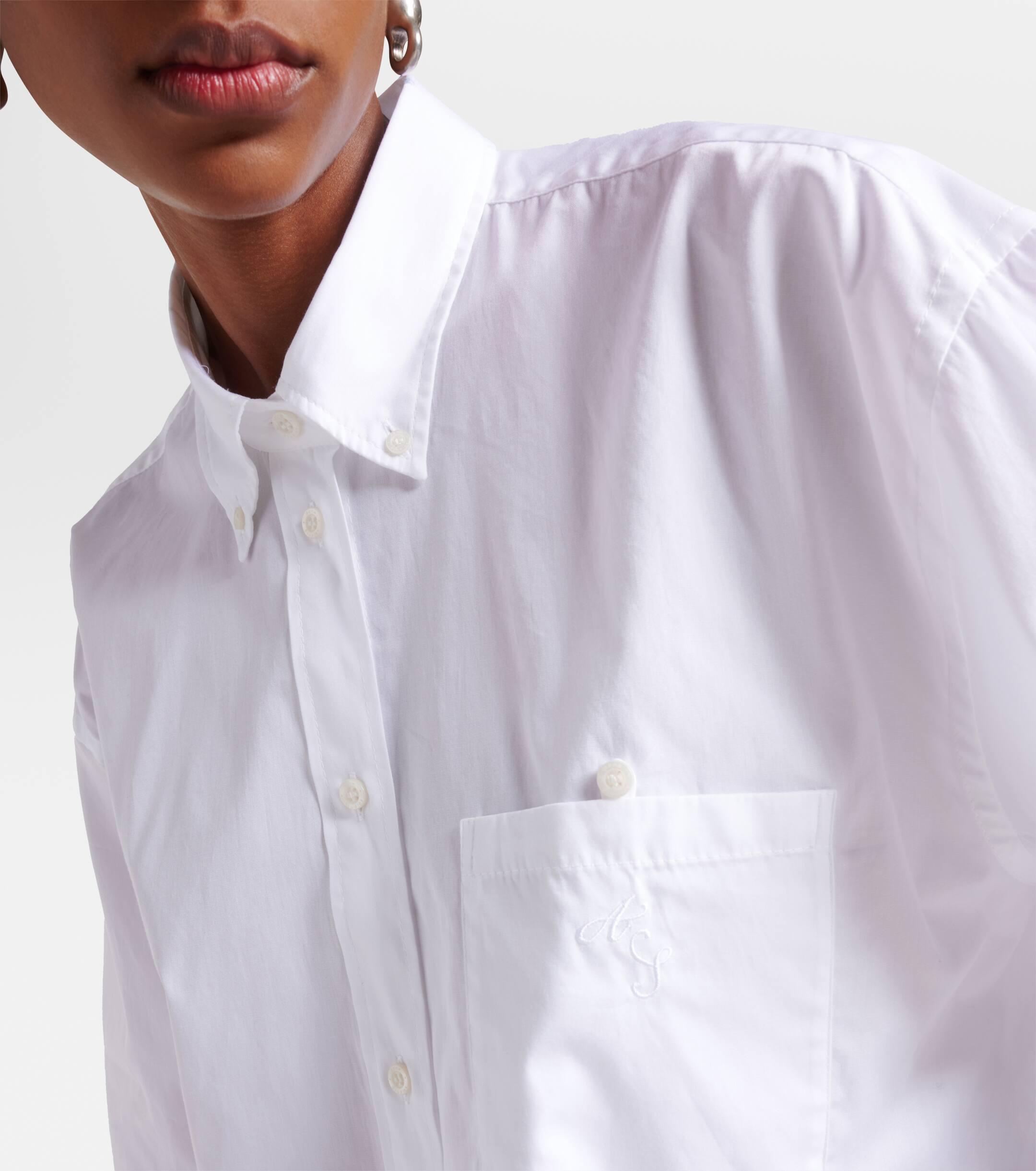 Acne Studios Puff Sleeve Cotton Blouse in White Lyst UK