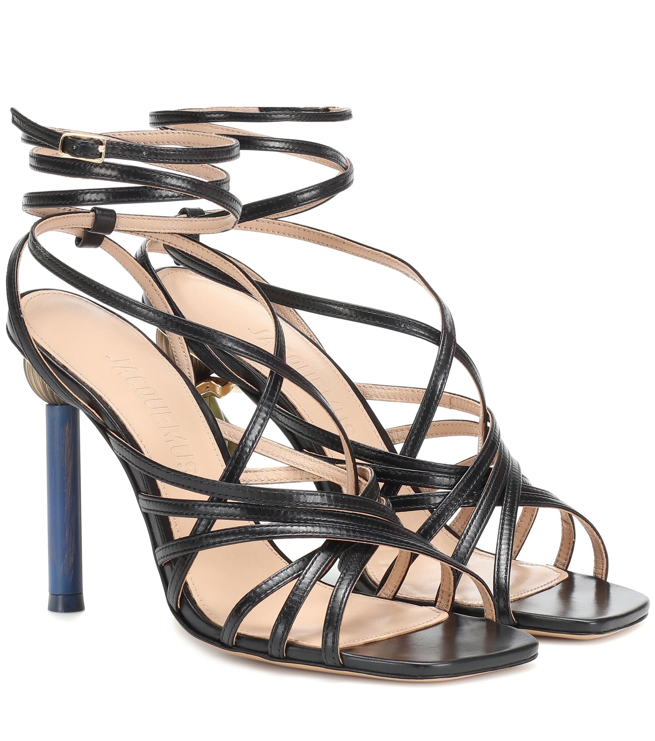 Jacquemus Les Sandales Pisa Leather Sandals in Black Lyst