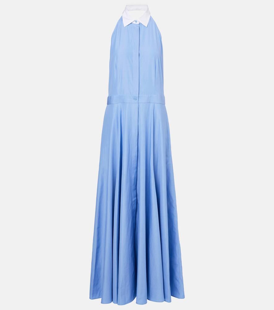 Ralph Lauren Eldred Cotton Cocktail Dress in Blue | Lyst