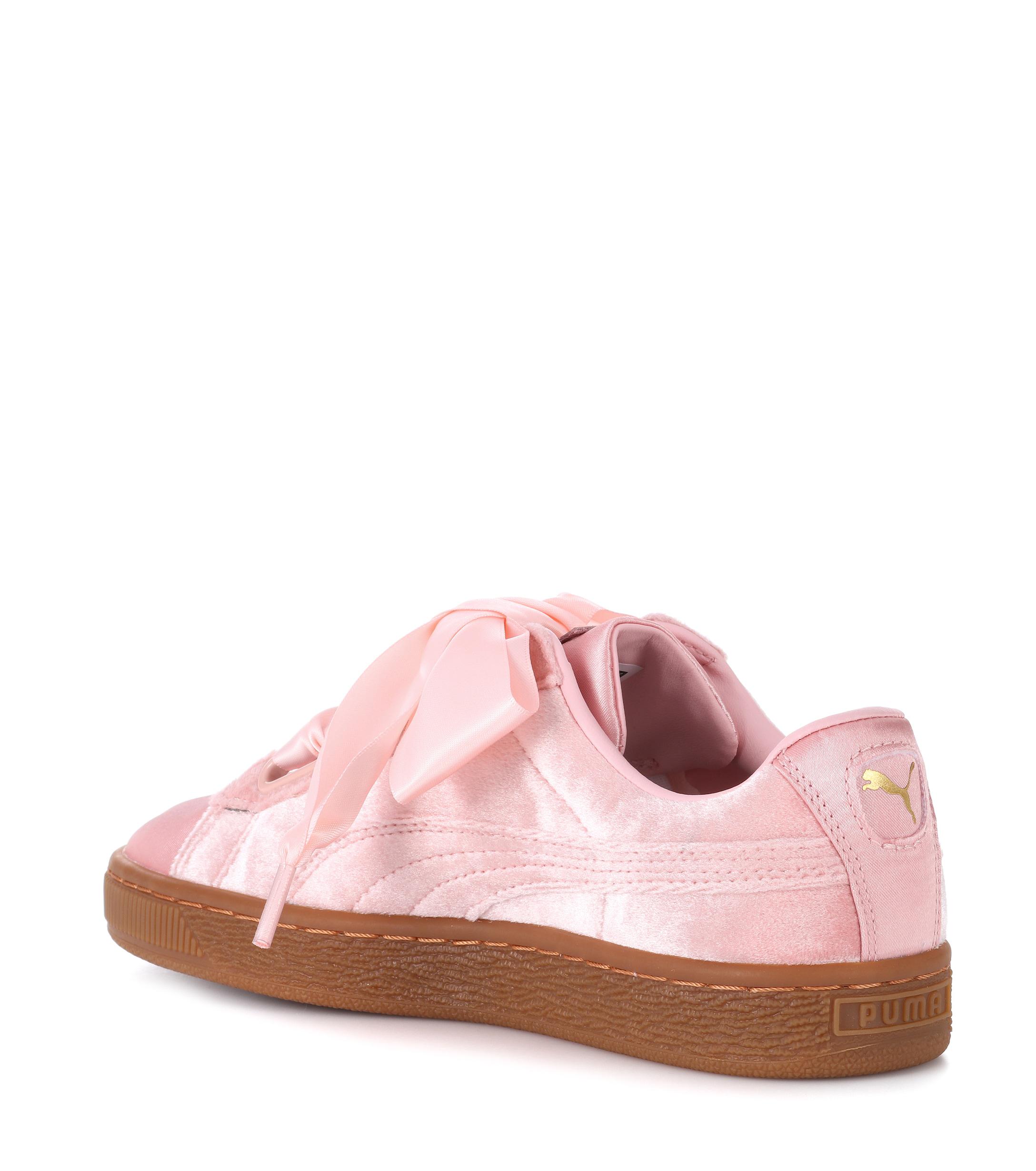 Zapatillas PUMA de Terciopelo de color Rosa | Lyst