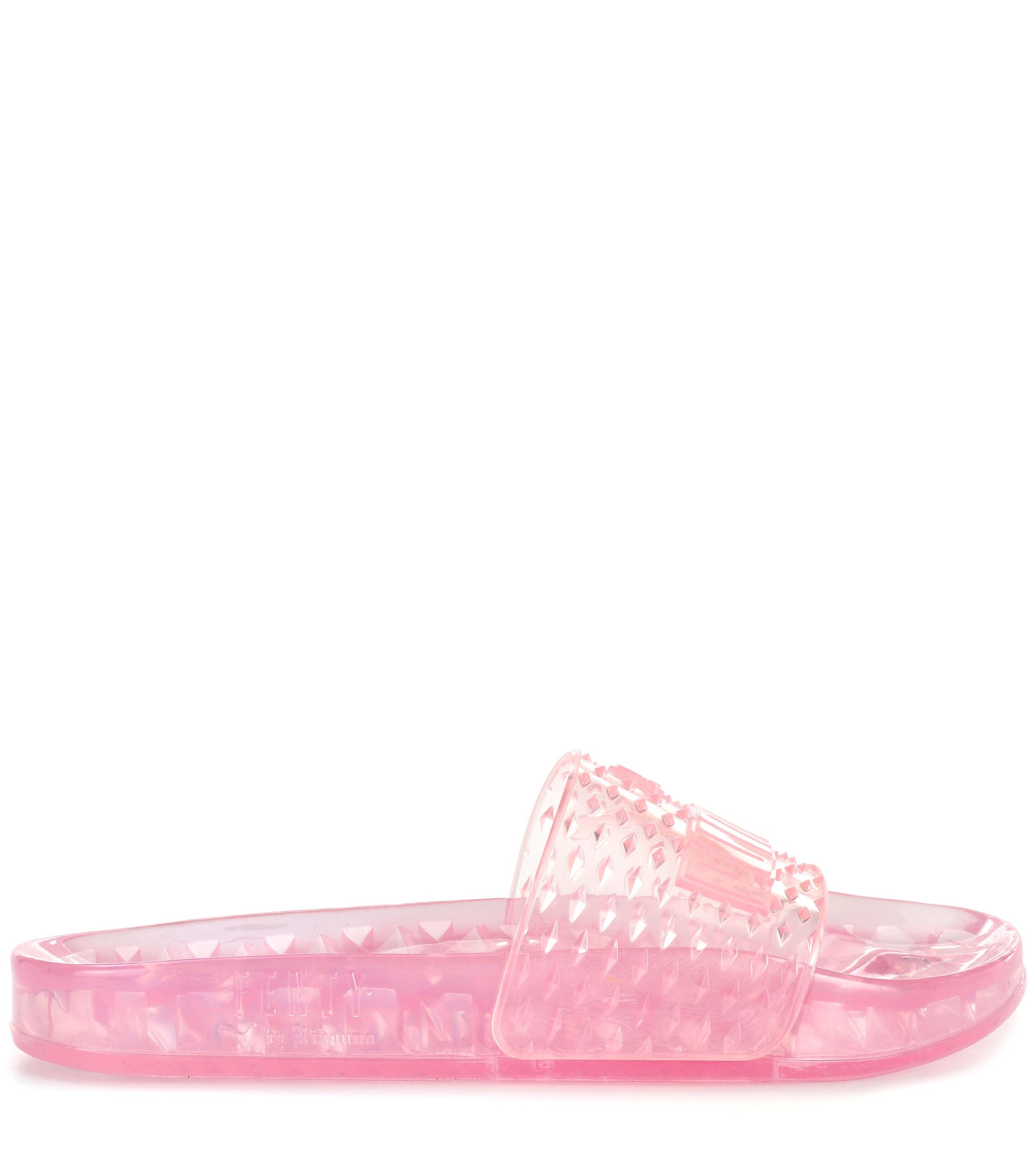PUMA Jelly Slides in Pink - Lyst