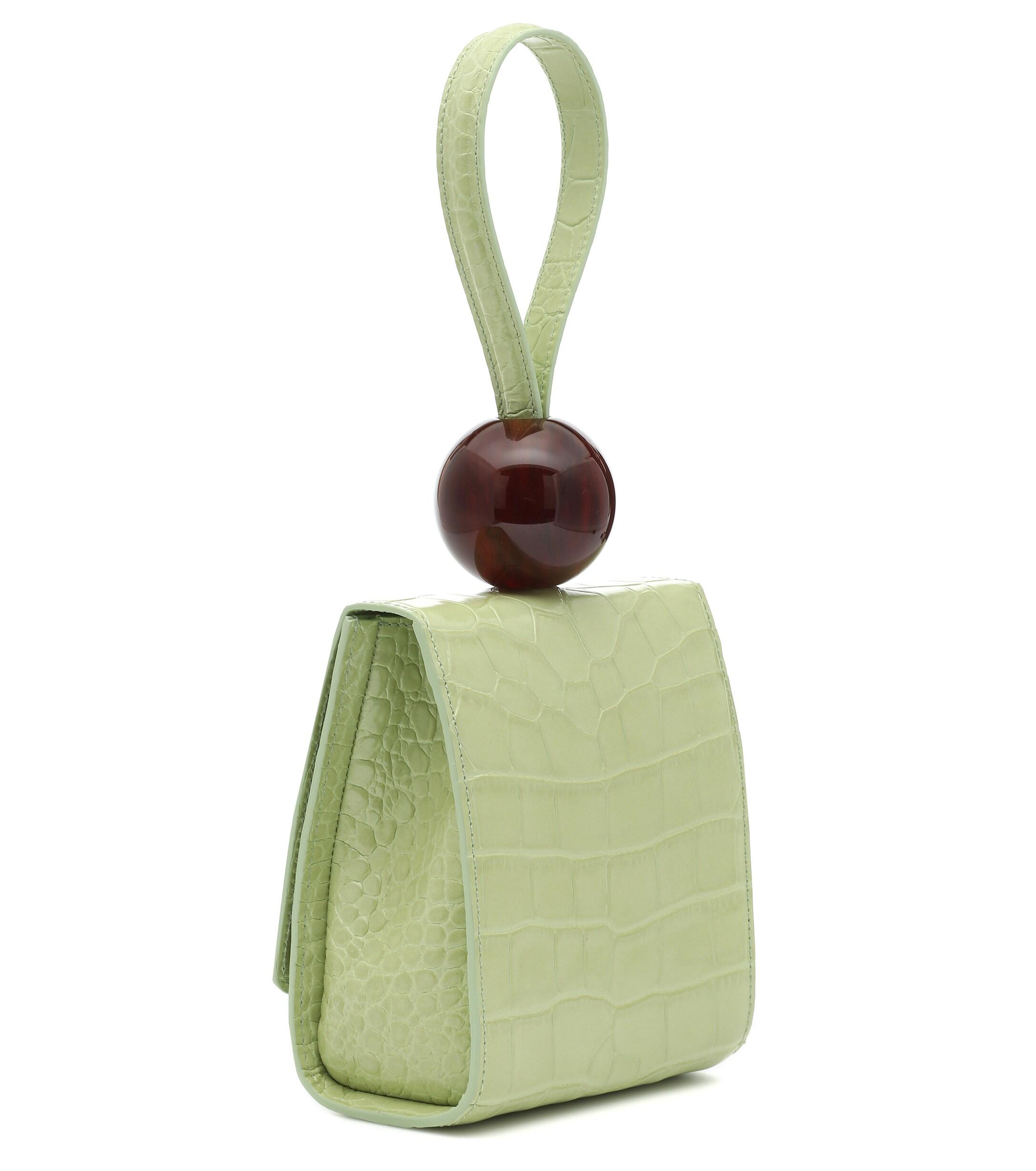 sage green clutch bag