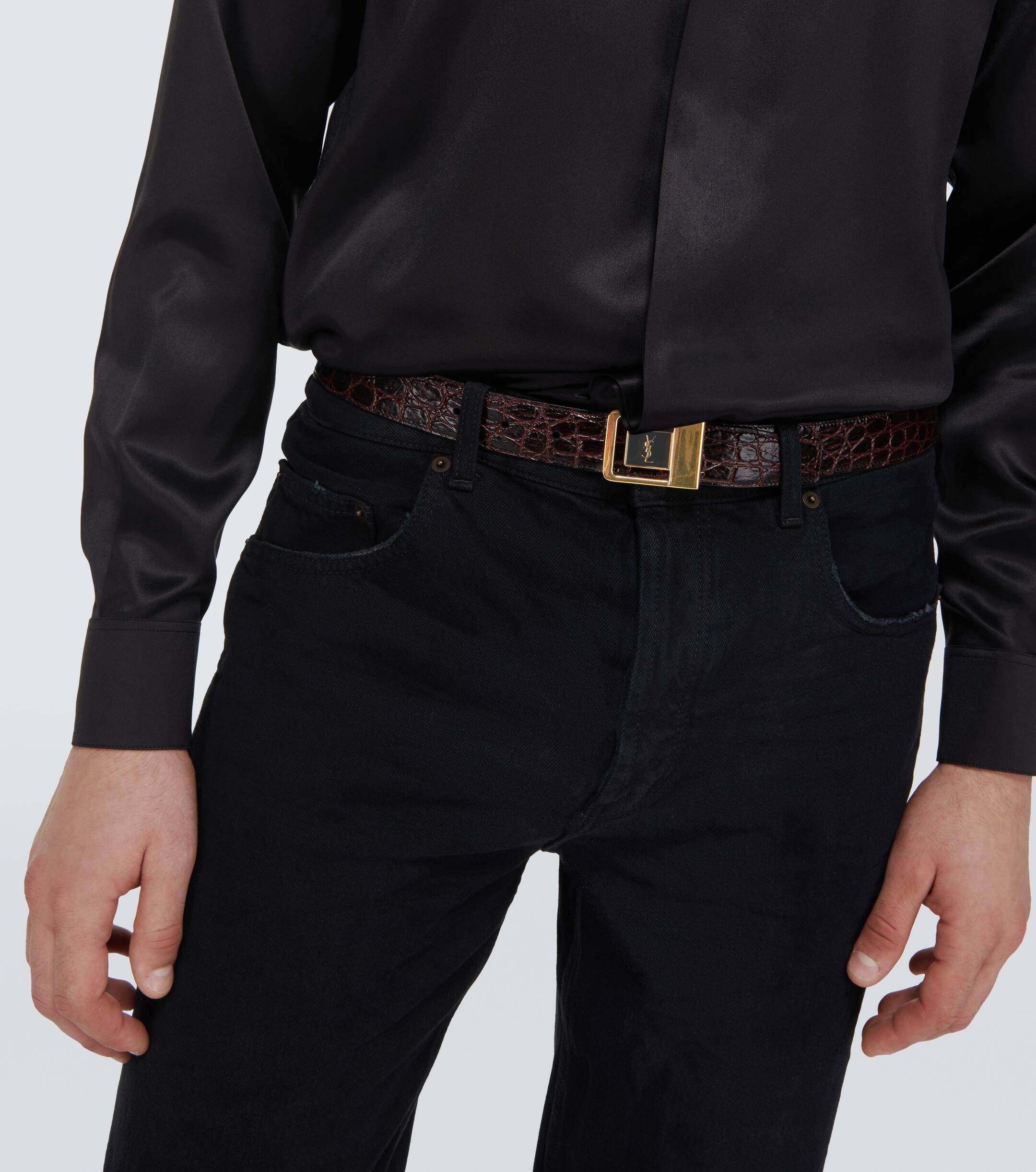 mens saint laurent belt