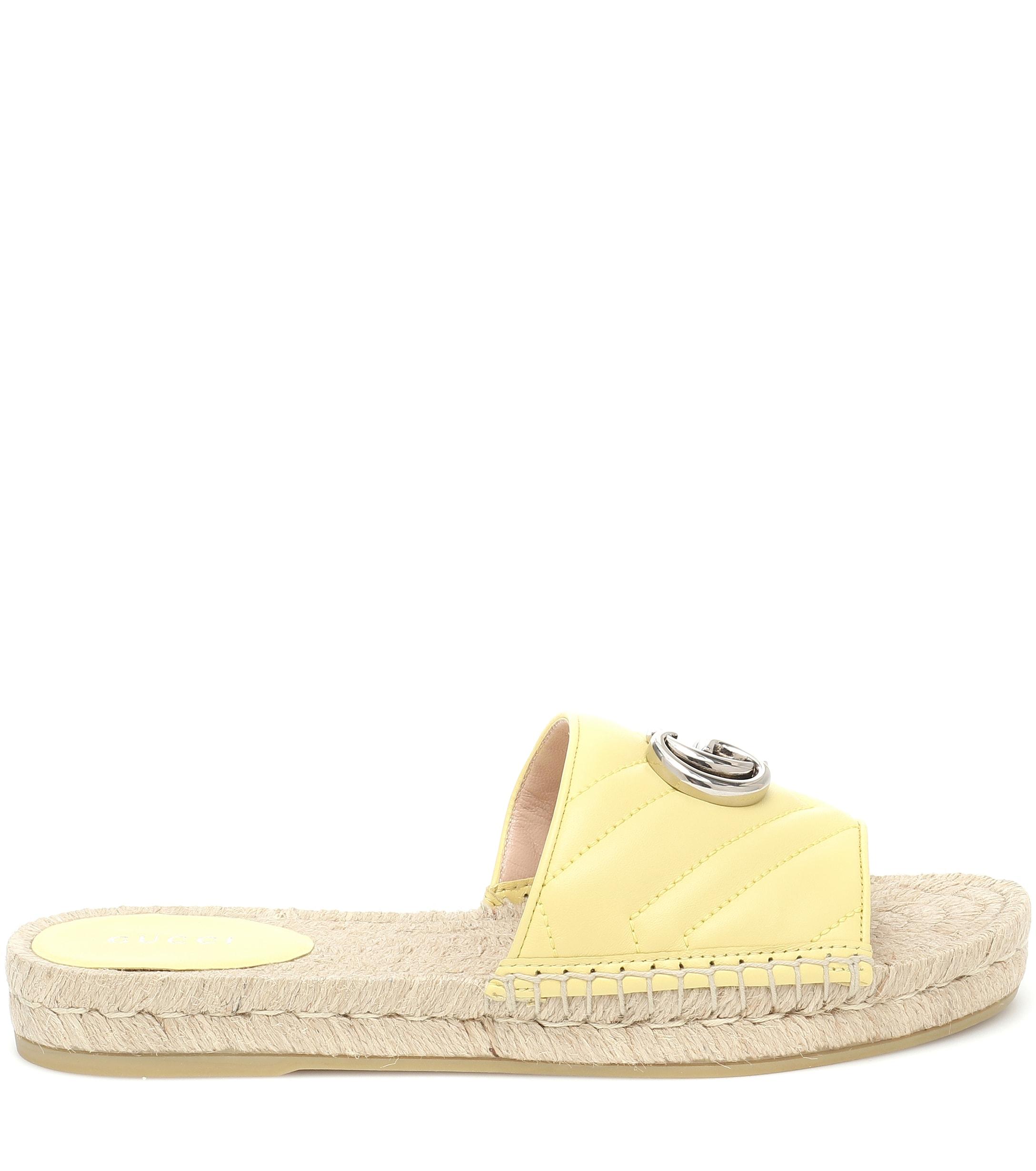 gucci platform espadrille slides