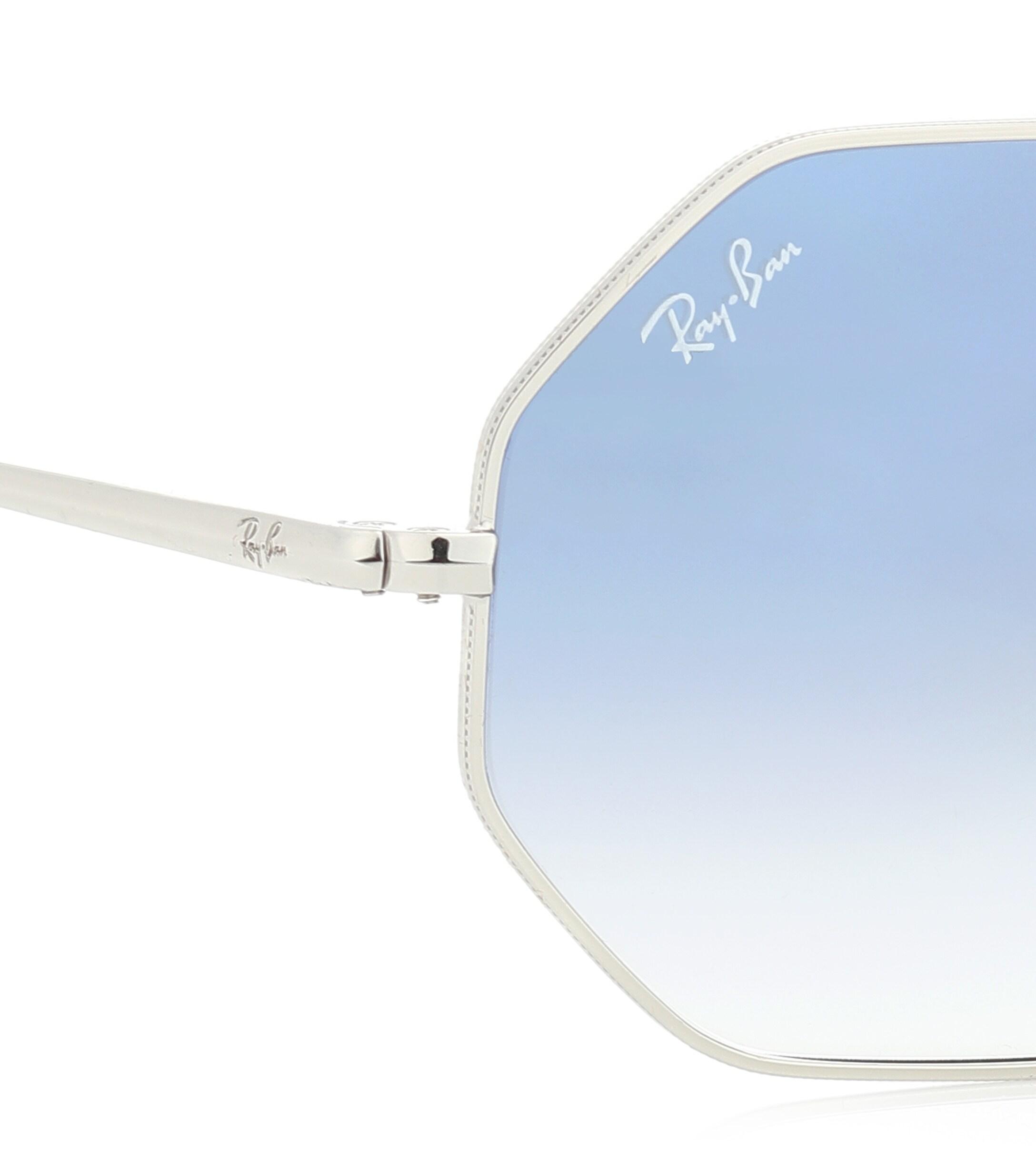 ray ban octagonal blue gradient