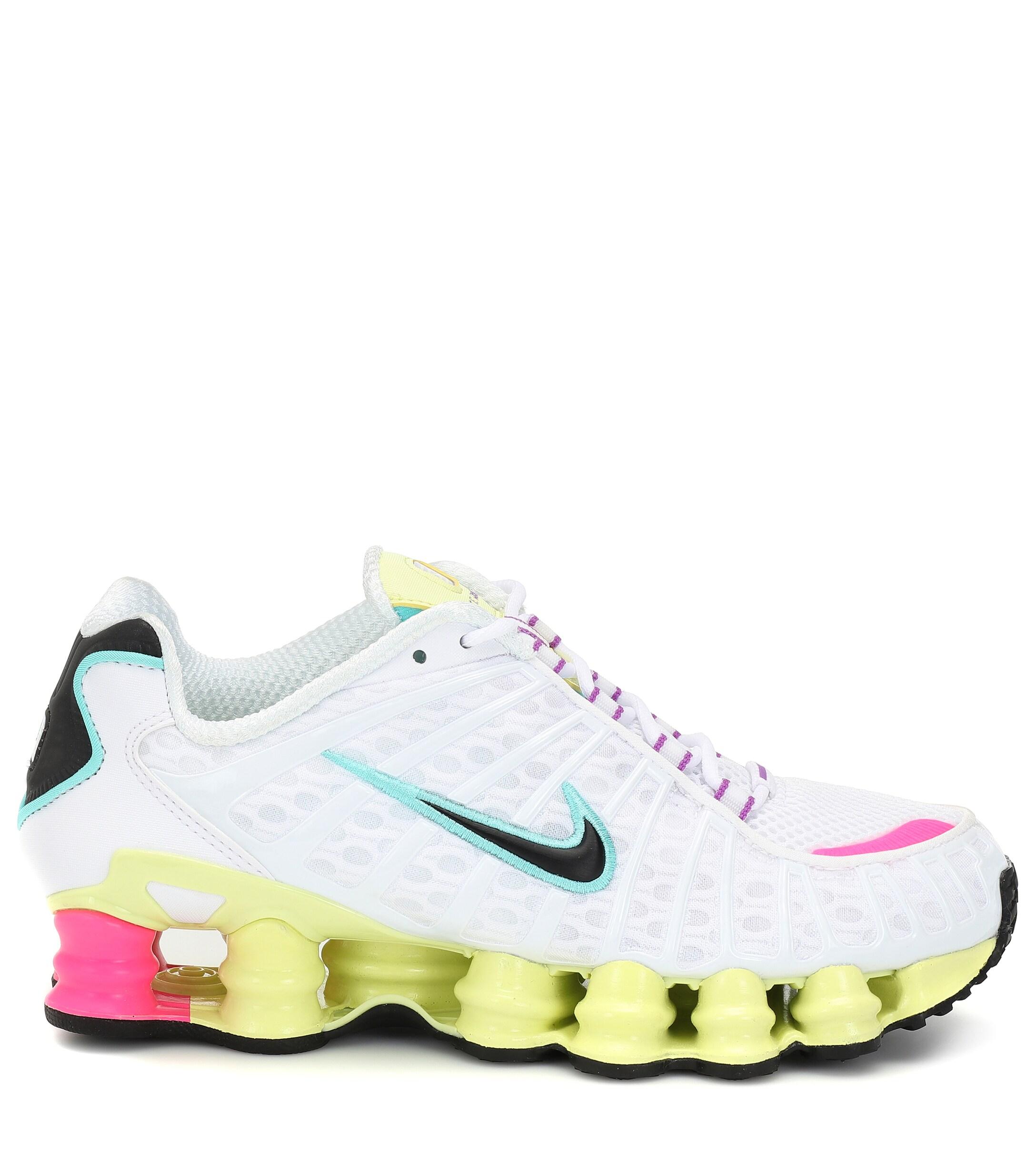 Nike Shox Tl Trainers in White/Yellow (White) - Lyst