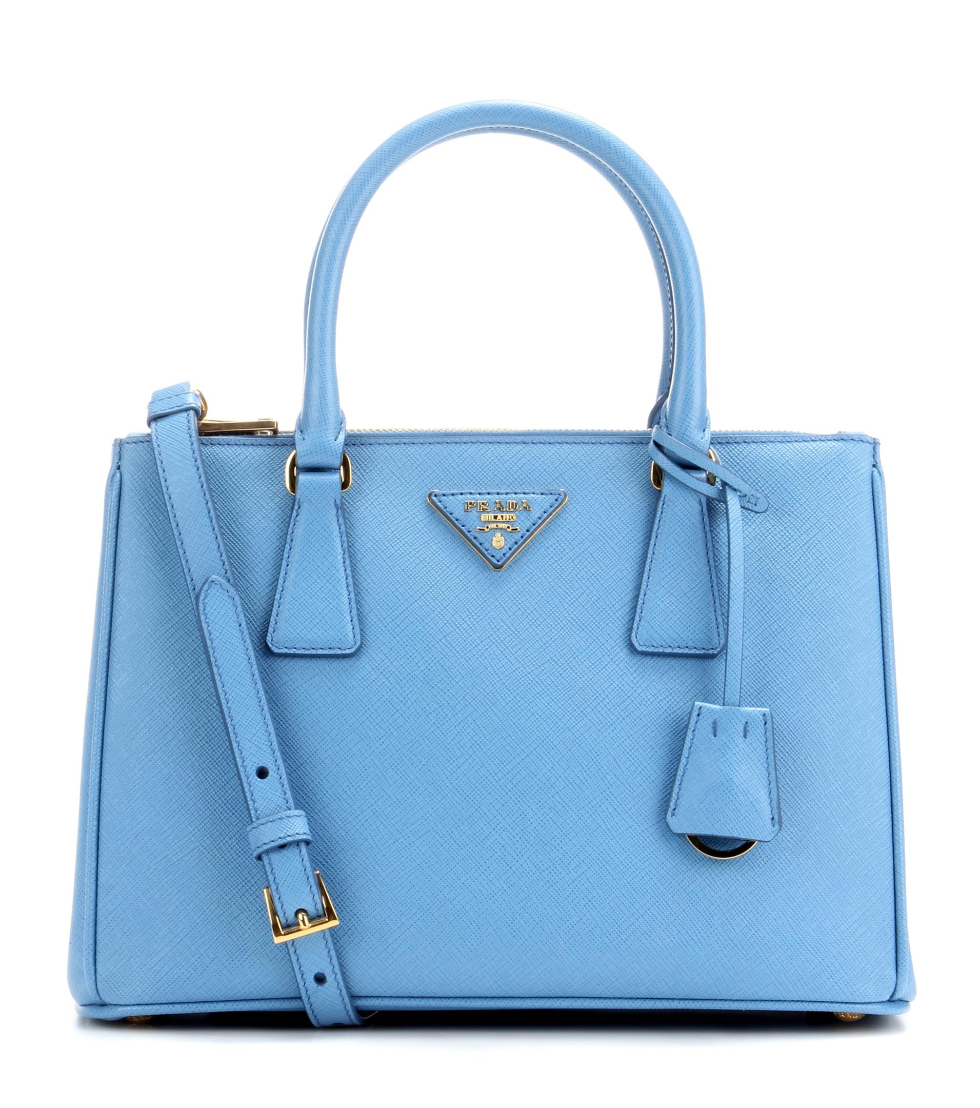 Lyst - Prada Galleria Saffiano Small Leather Shoulder Bag in Blue