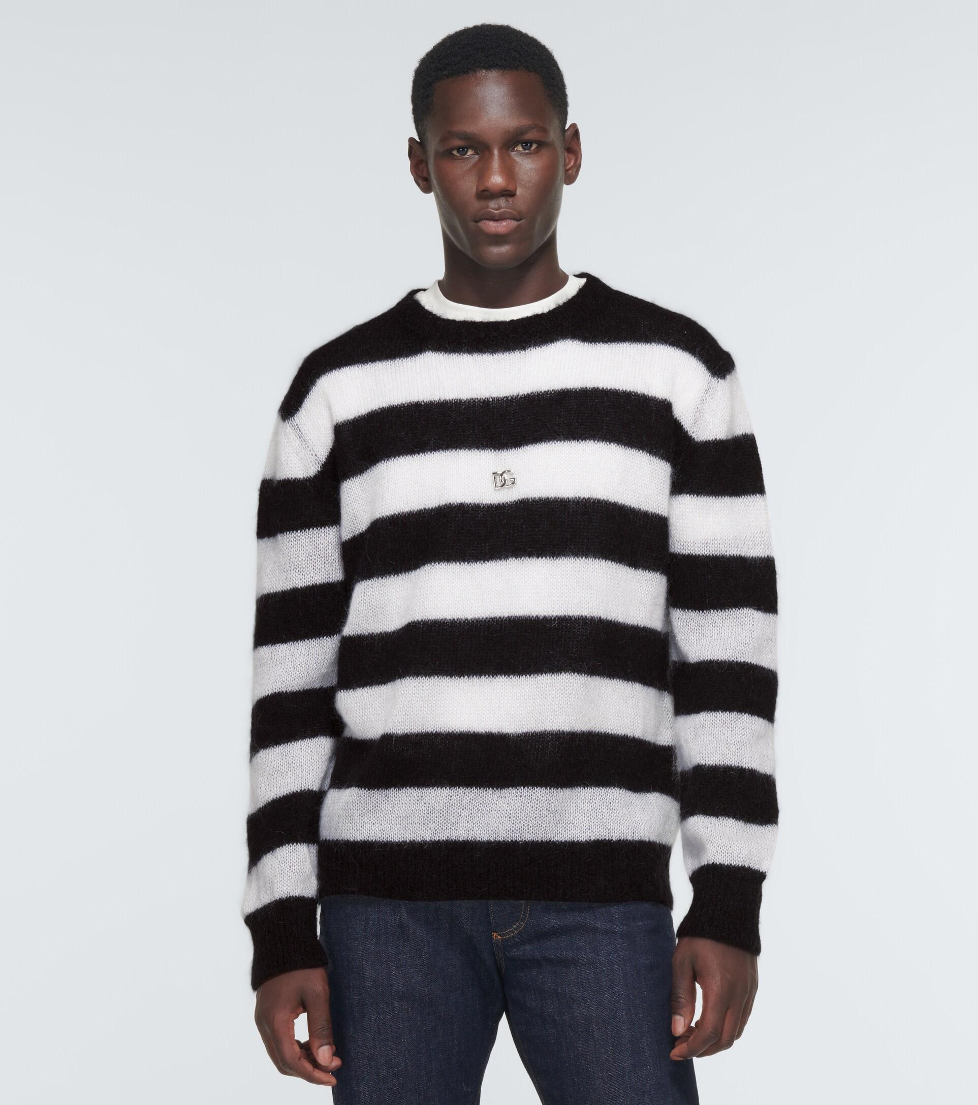 Dolce & Gabbana Embellished Mohair And Wool-blend Sweater for Men | Lyst
