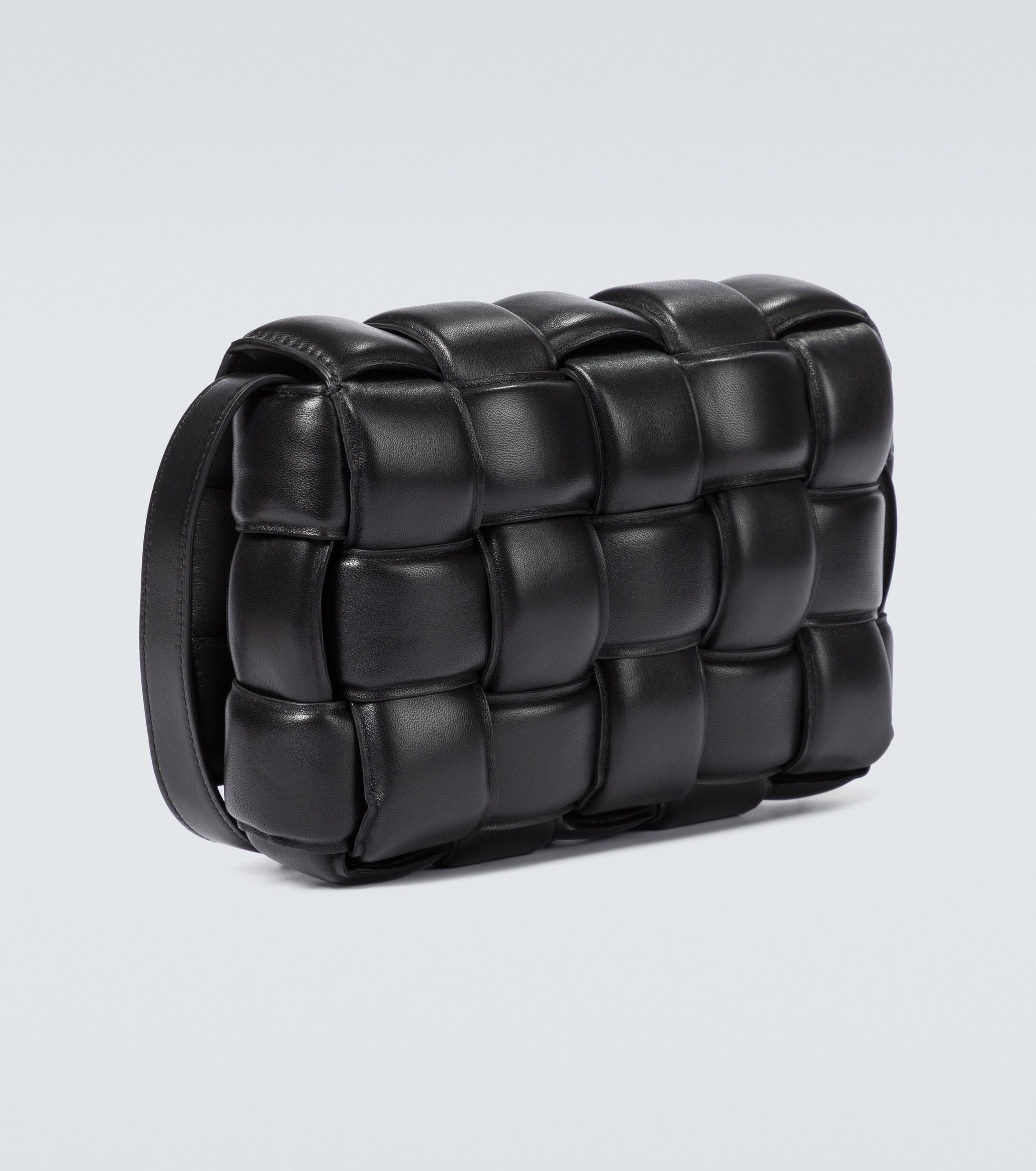 Bottega Veneta Leather Padded Cassette Shoulder Bag in Black for 