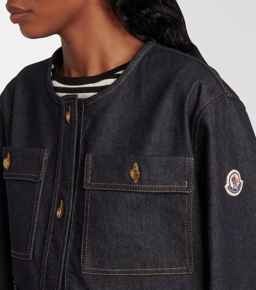 MONCLER TENCIN デニムジャケット 2号 Moncler Tencin Denim Jacket in Black | Lyst