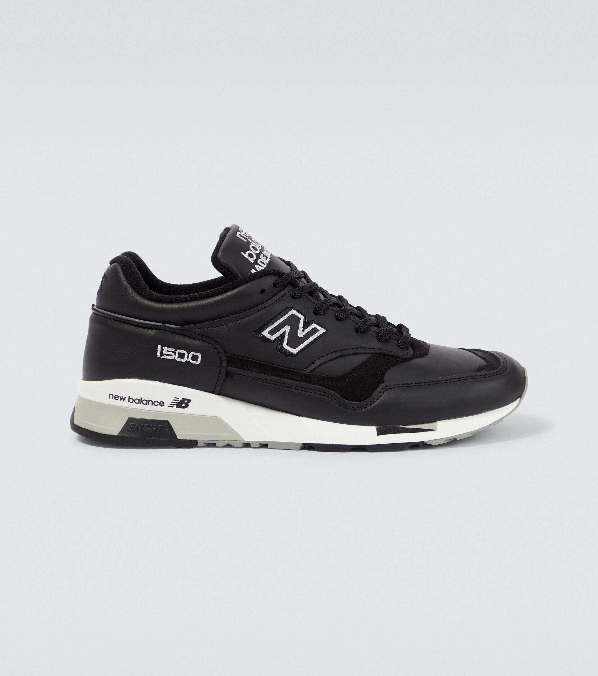 New Balance Made In Uk 1500 Leather Sneakers in Black for Men | Lyst