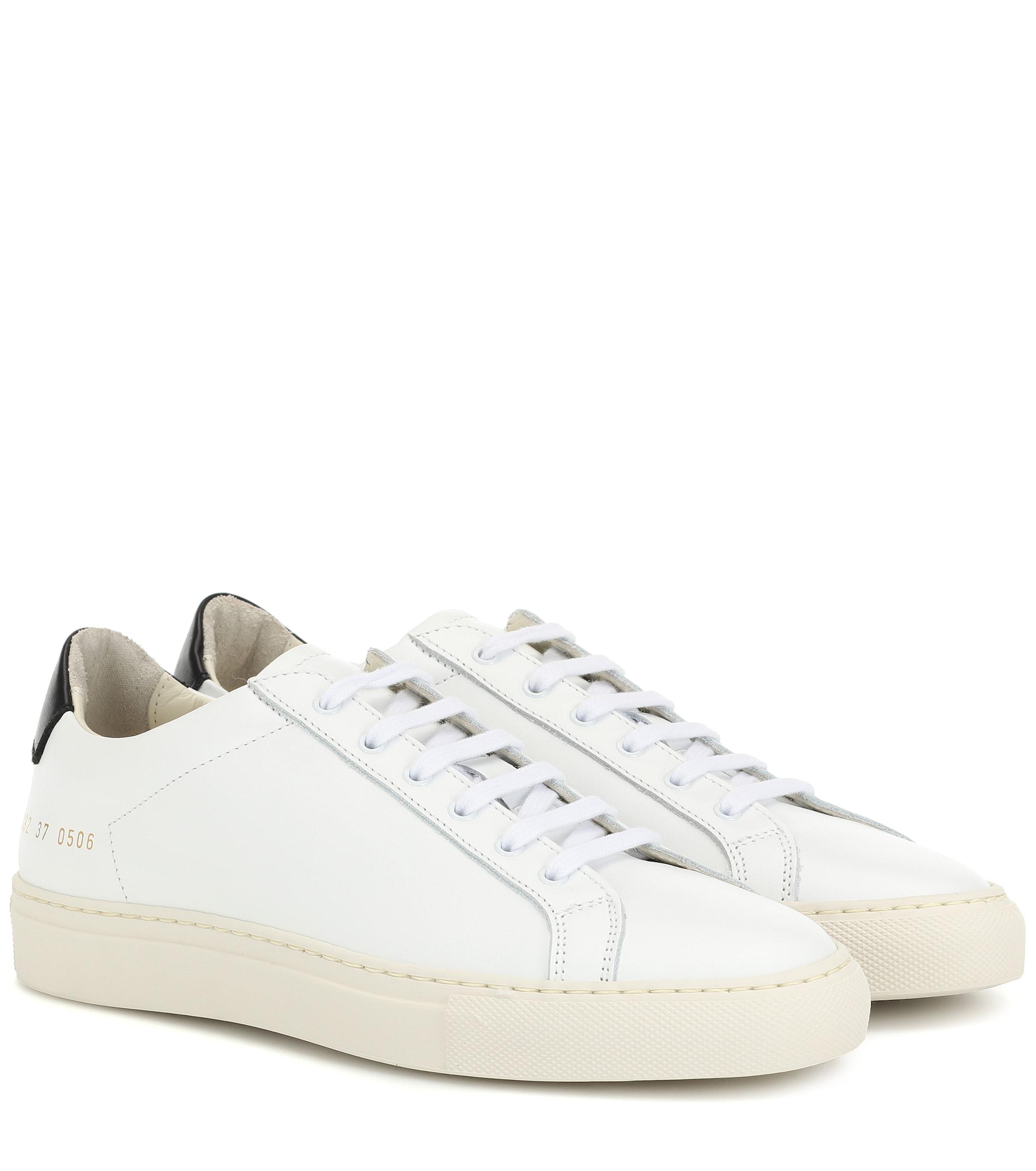 Common Projects Retro Leather Sneakers in White - Lyst
