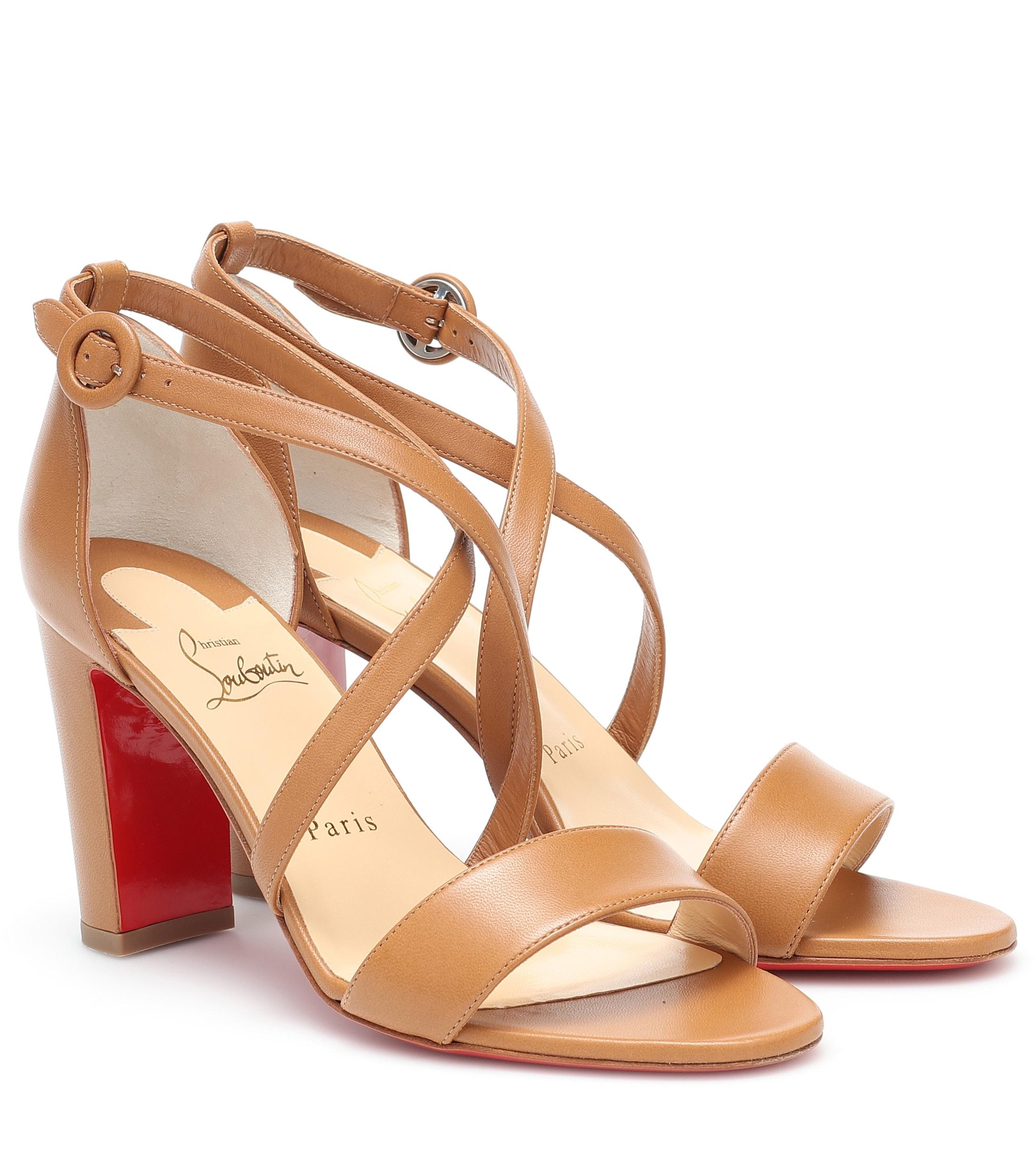 louboutin brown sandals