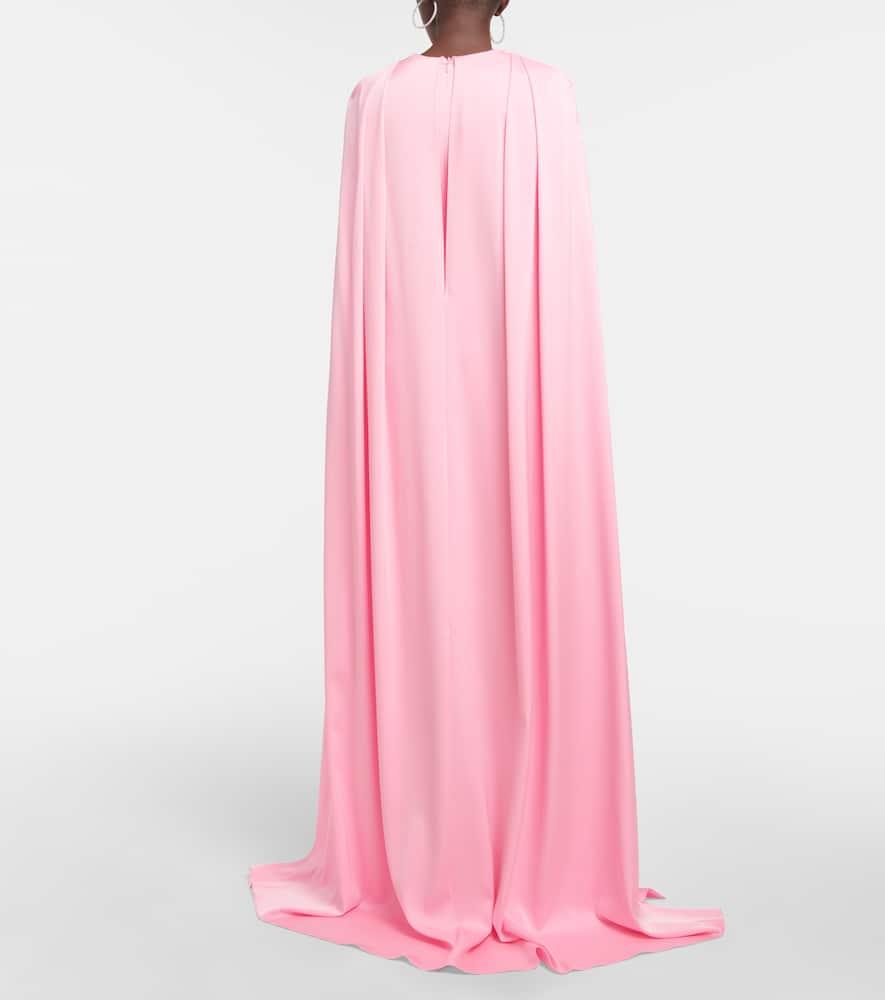 Alex Perry Bentley Satin Crepe Gown in Pink