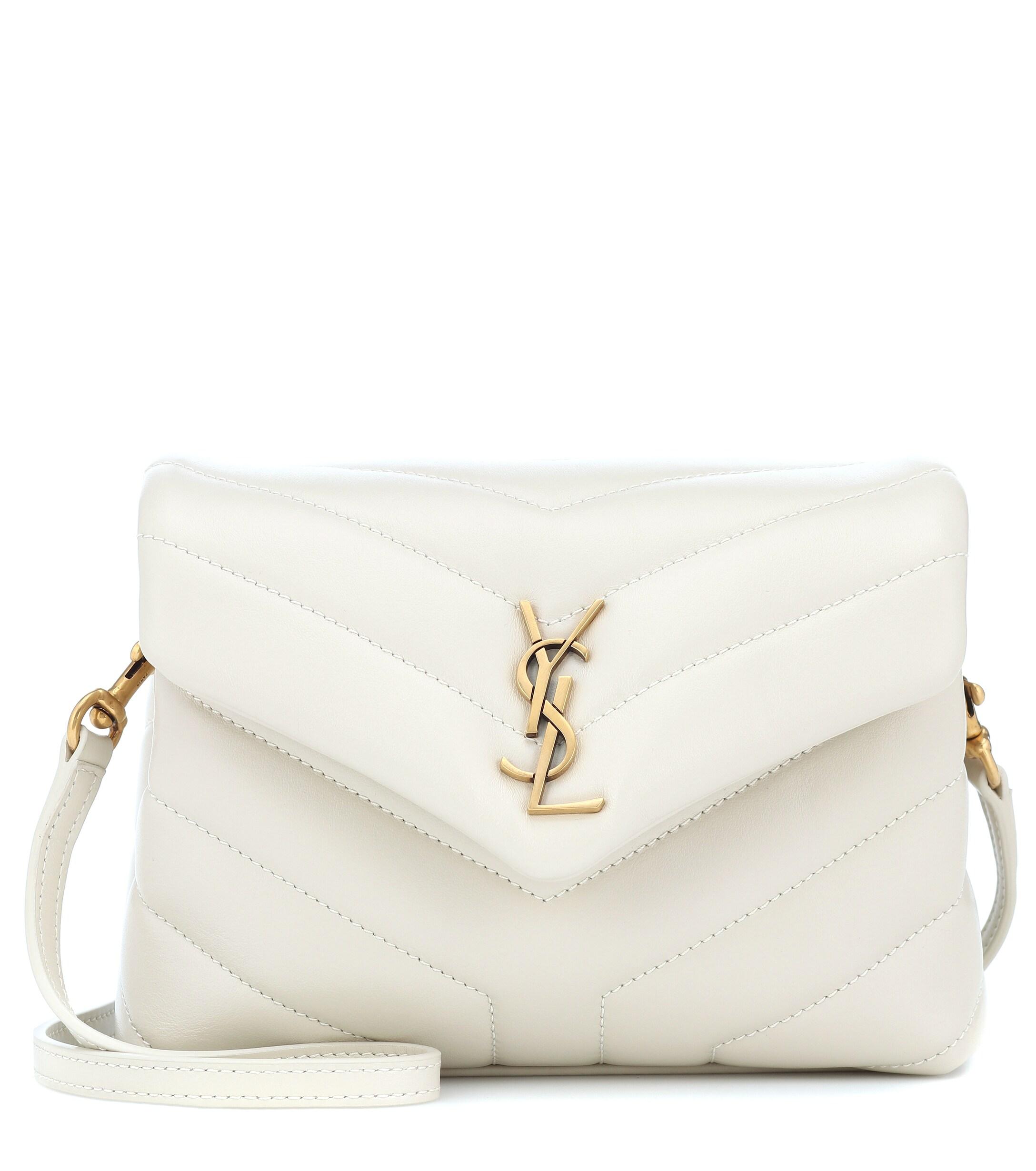 Saint Laurent Off- Toy Loulou Bag in White | Lyst