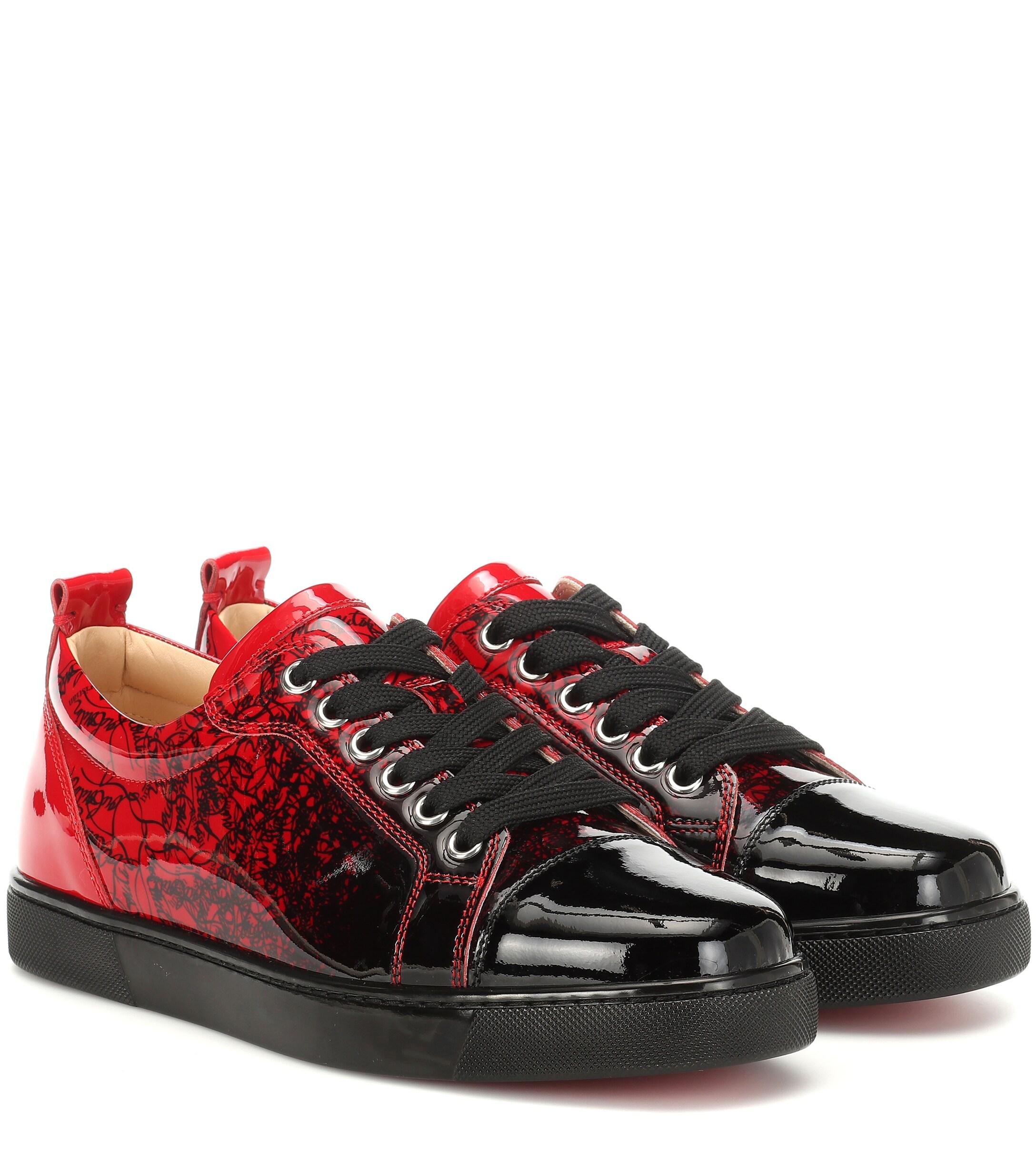 Christian Louboutin Exclusive To Mytheresa – Louis Junior Woman Leather  Sneakers in Red - Lyst